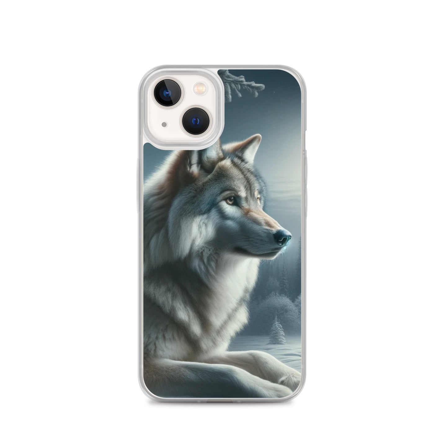 Clear iPhone Case - Wolf at Night