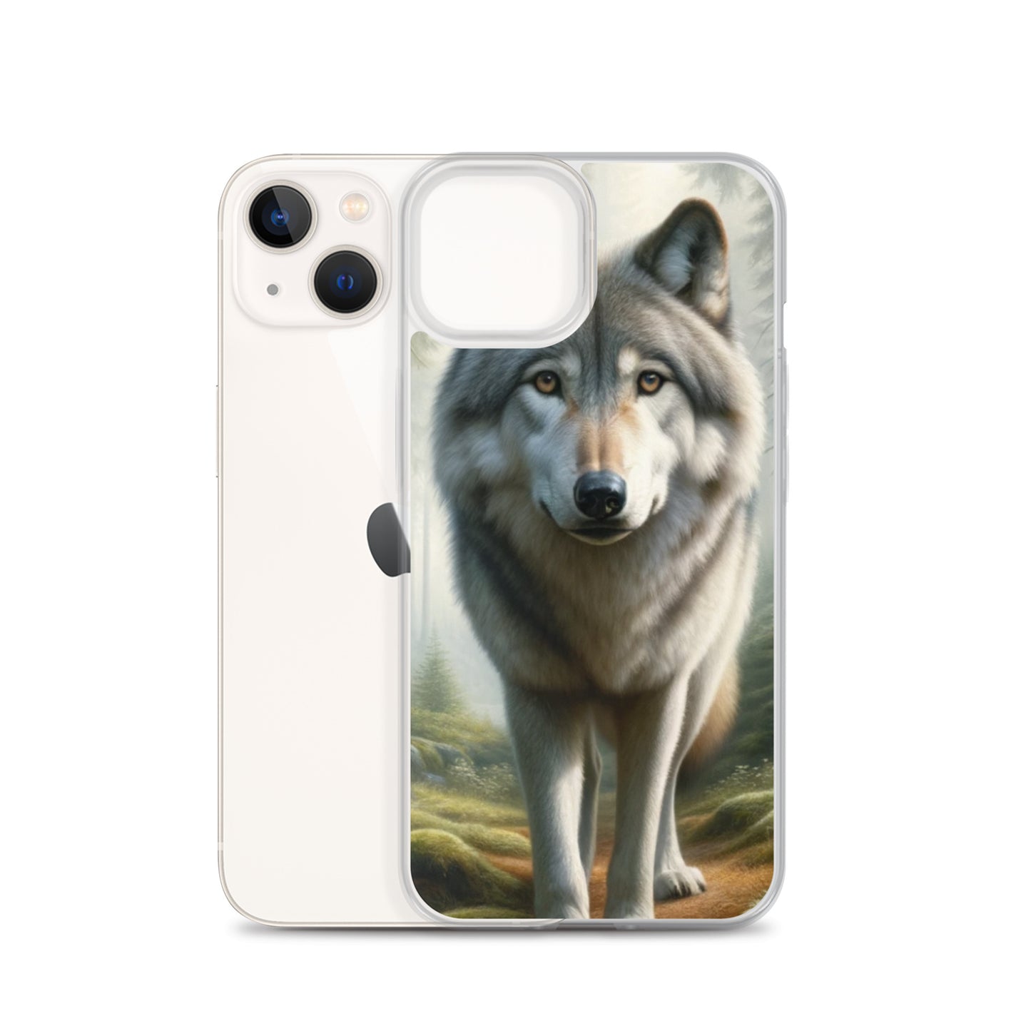 Clear iPhone Case - Forest Wolf