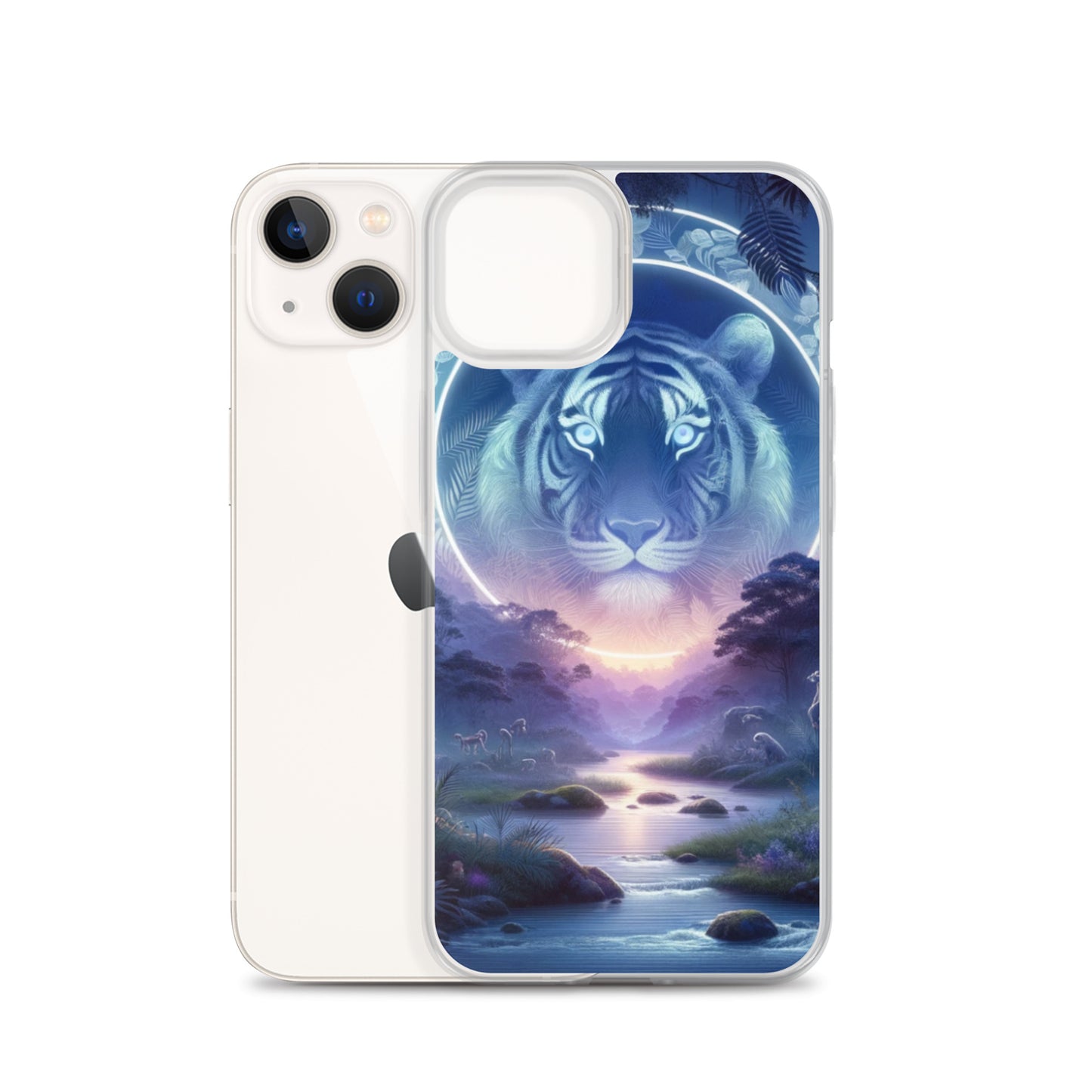 Clear iPhone Case - Mystical Twilight Tiger