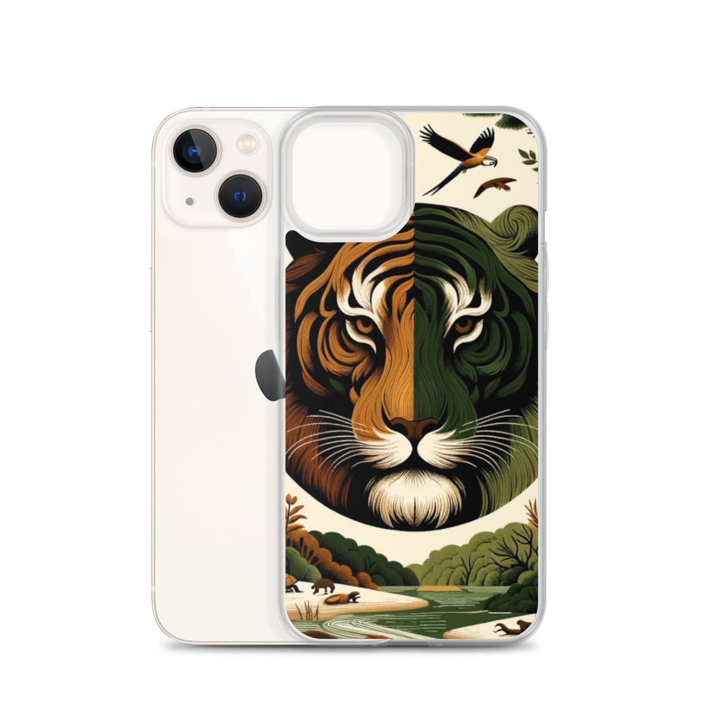 Clear iPhone Case - Earthy & Warm Tiger