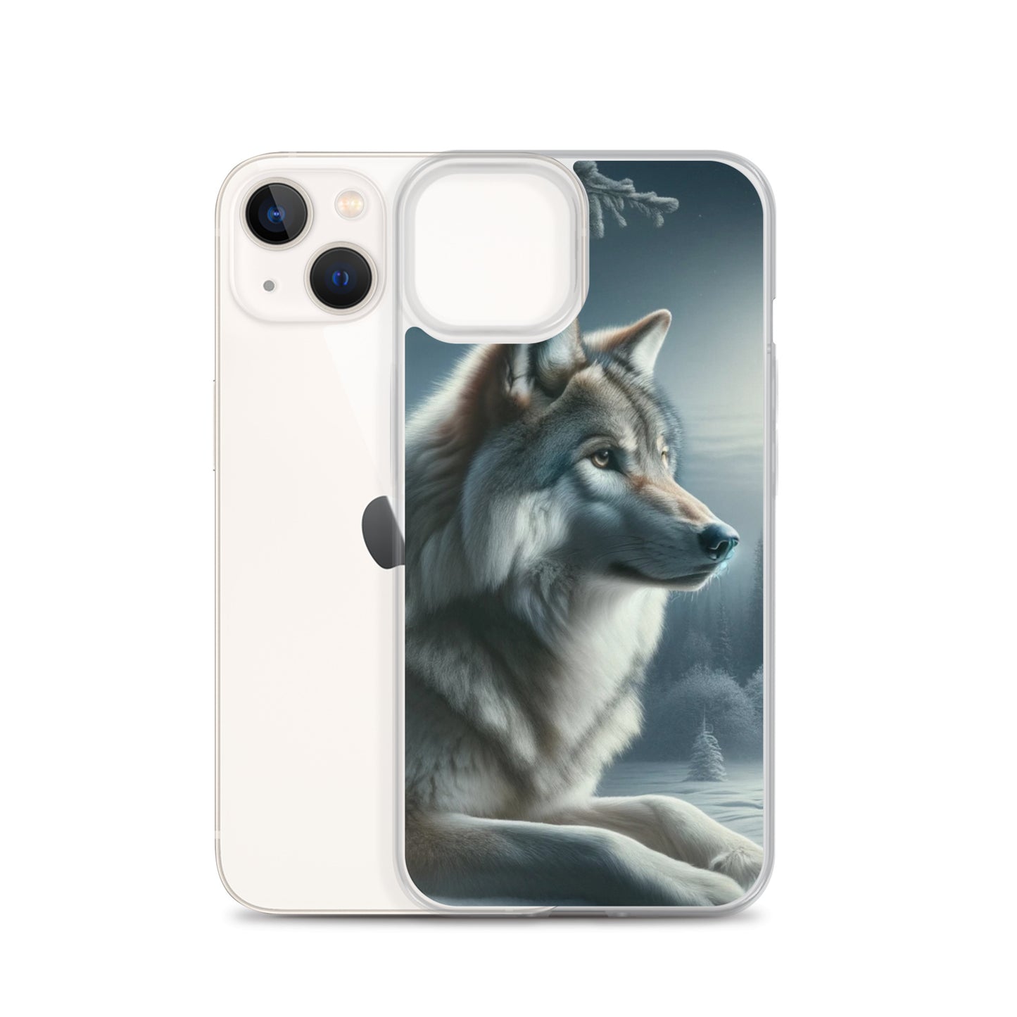 Clear iPhone Case - Wolf at Night