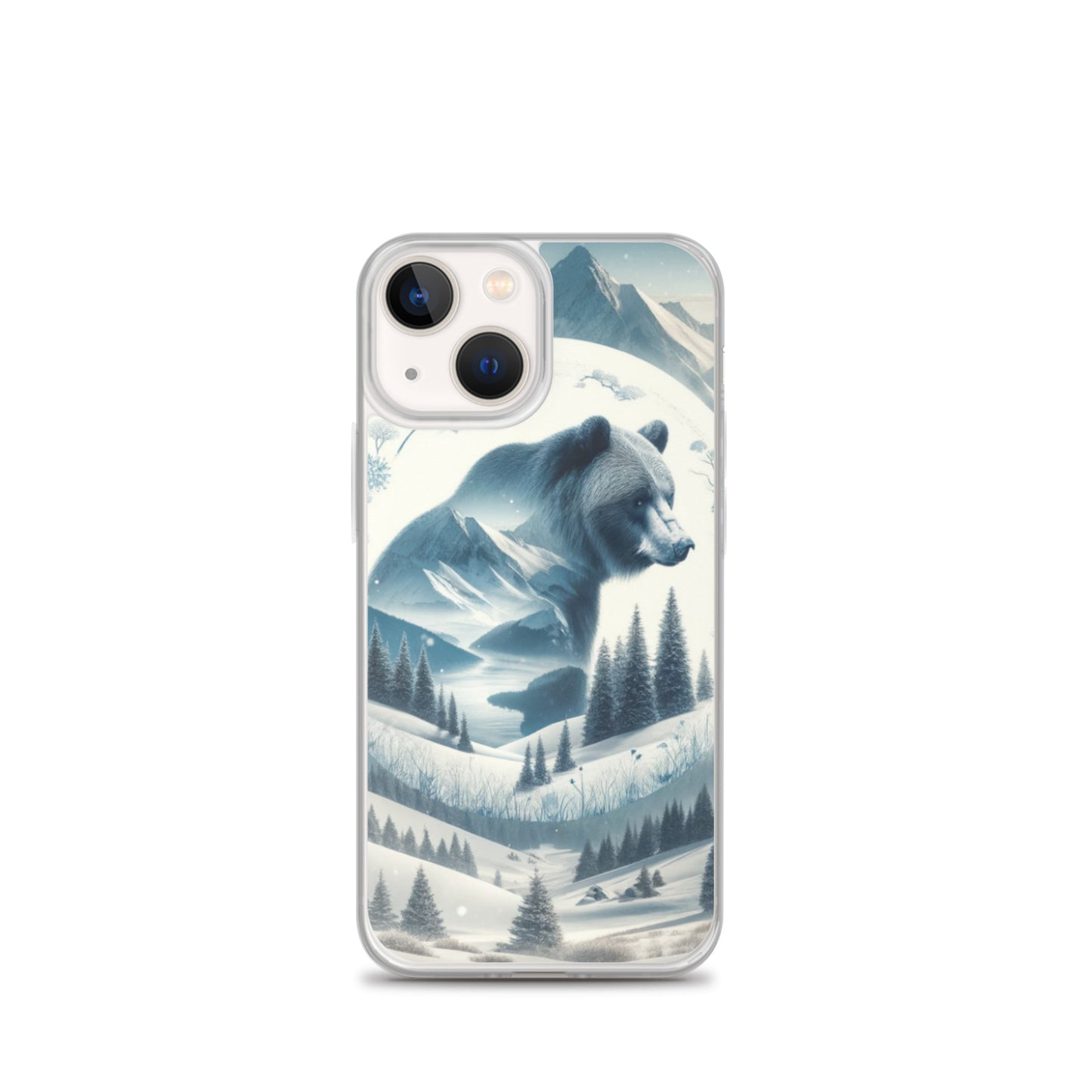 Clear iPhone Case - Snowy Bear