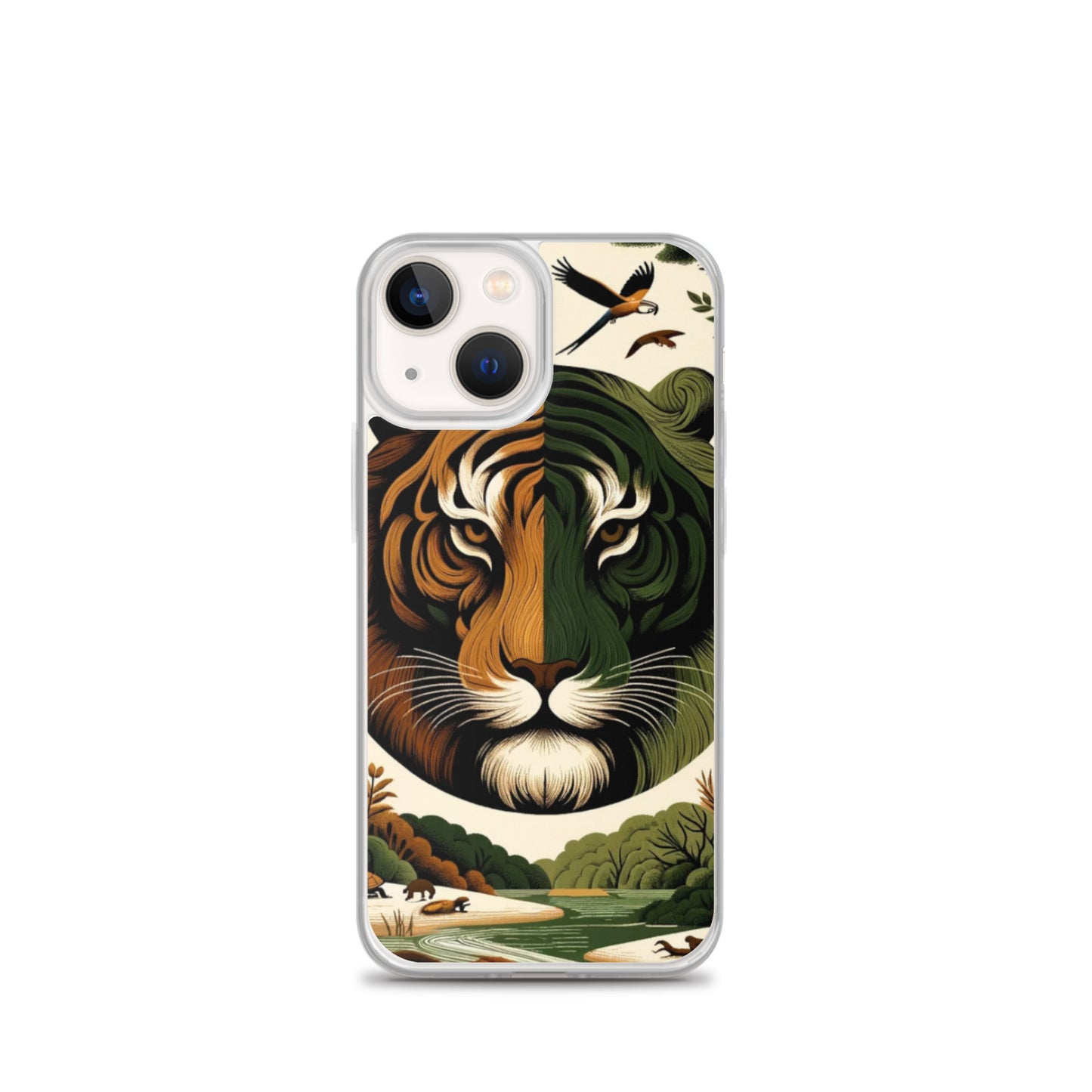 Clear iPhone Case - Earthy & Warm Tiger