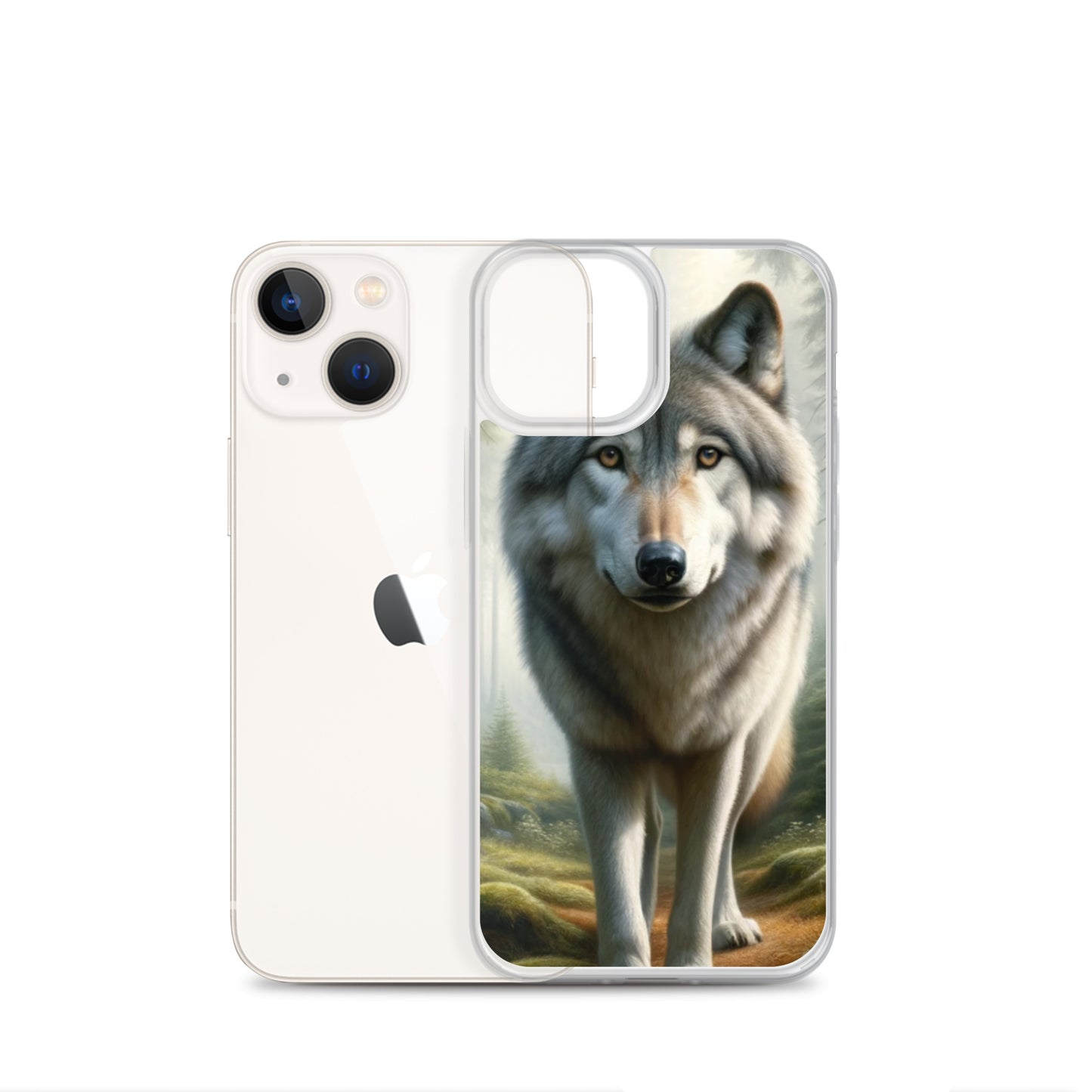 Clear iPhone Case - Forest Wolf