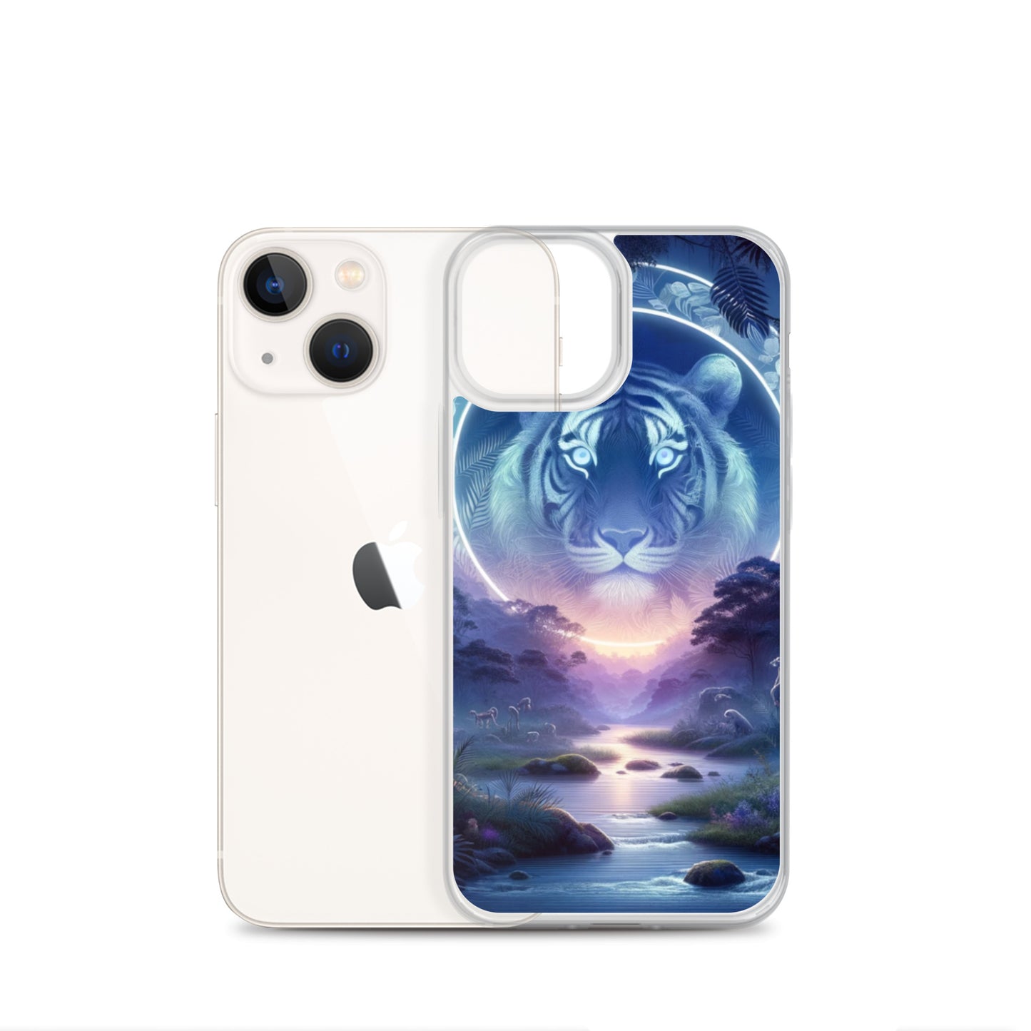 Clear iPhone Case - Mystical Twilight Tiger