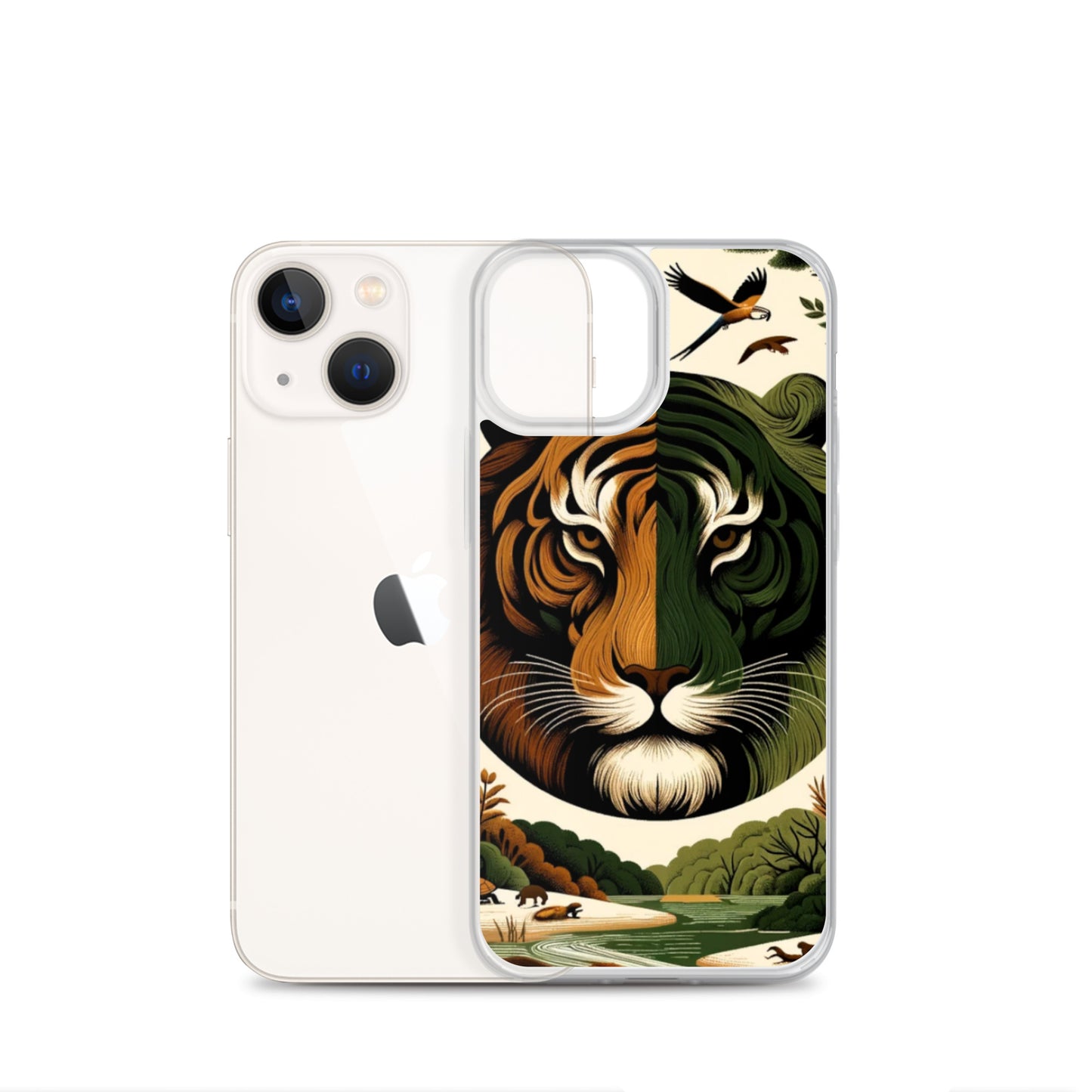 Clear iPhone Case - Earthy & Warm Tiger