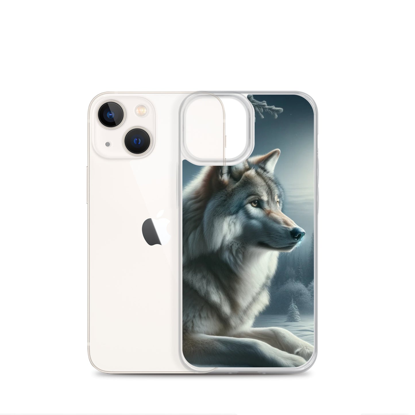 Clear iPhone Case - Wolf at Night