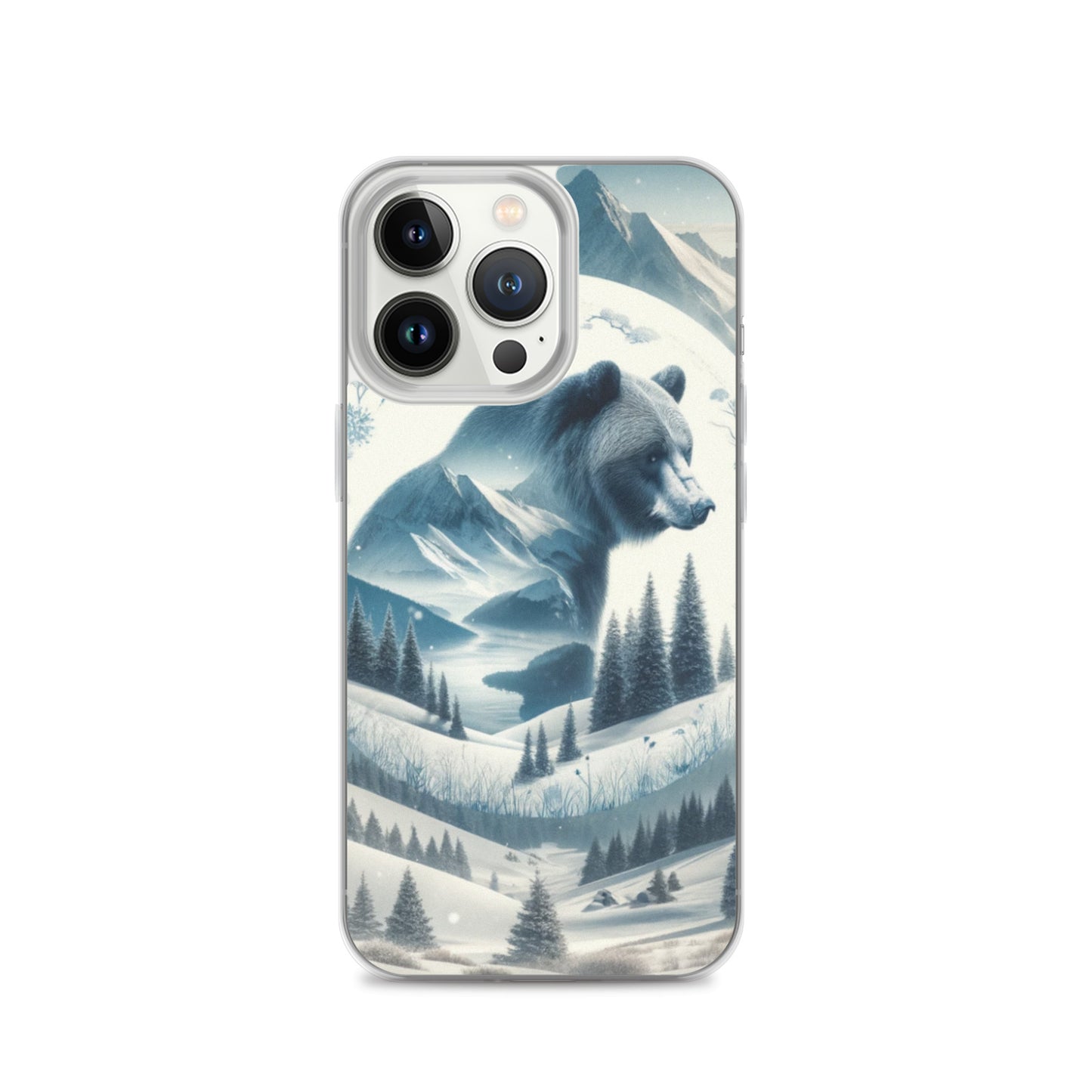 Clear iPhone Case - Snowy Bear