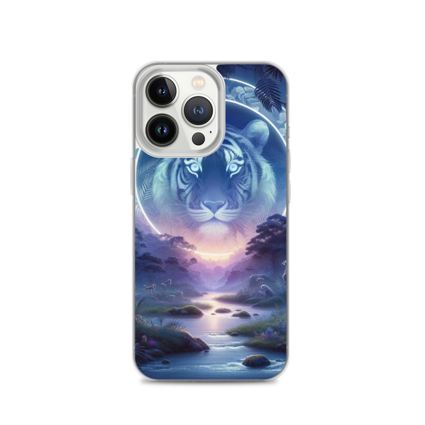 Clear iPhone Case - Mystical Twilight Tiger