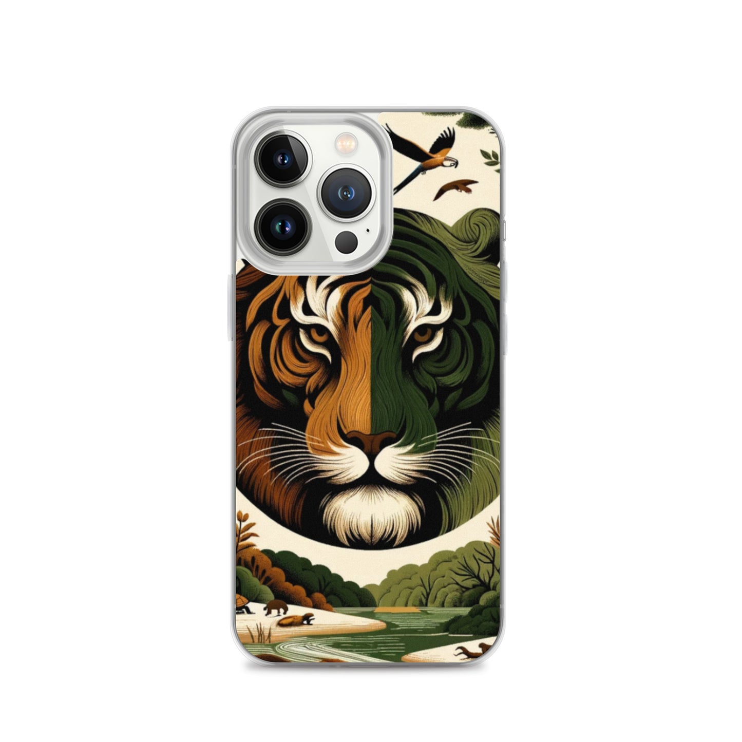 Clear iPhone Case - Earthy & Warm Tiger