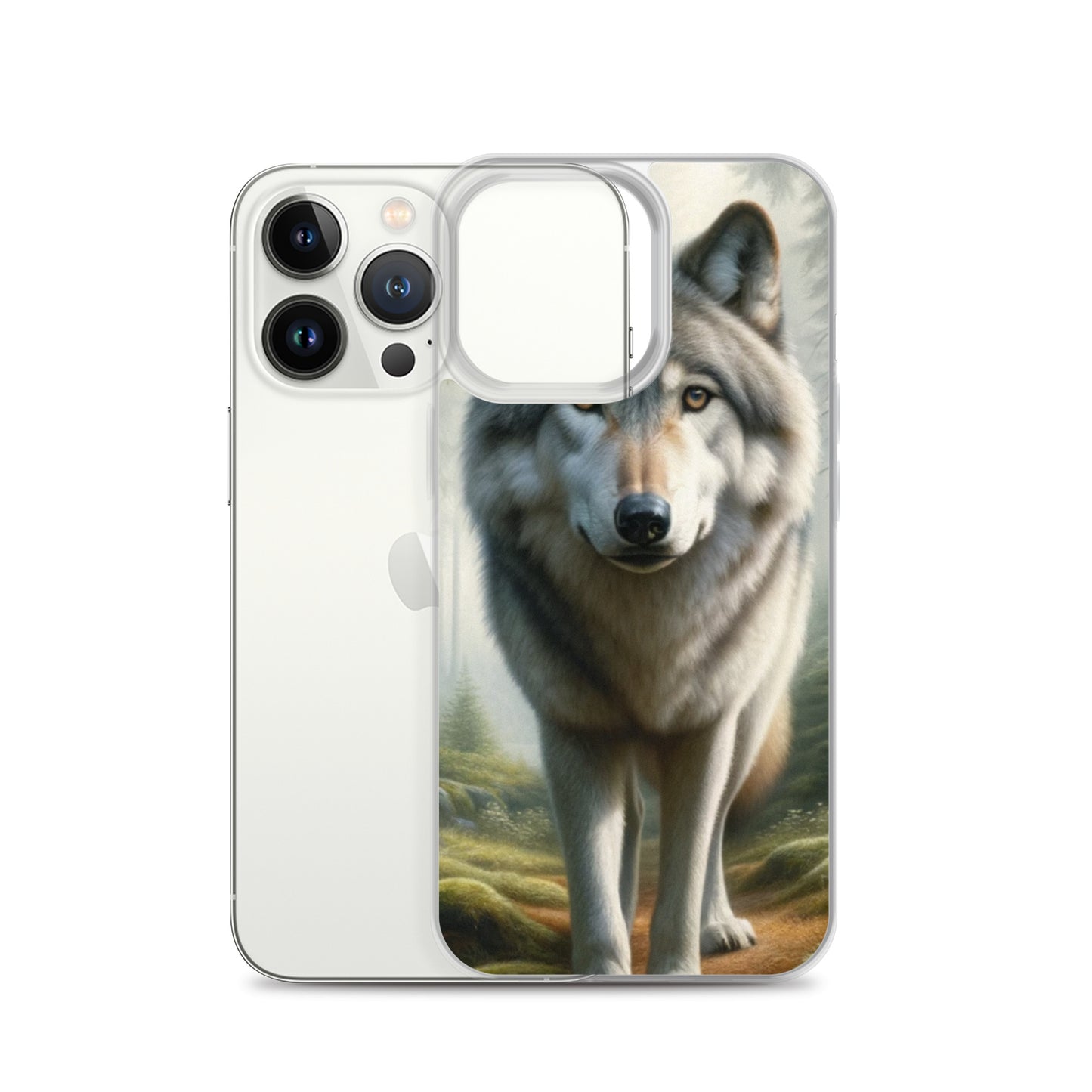 Clear iPhone Case - Forest Wolf