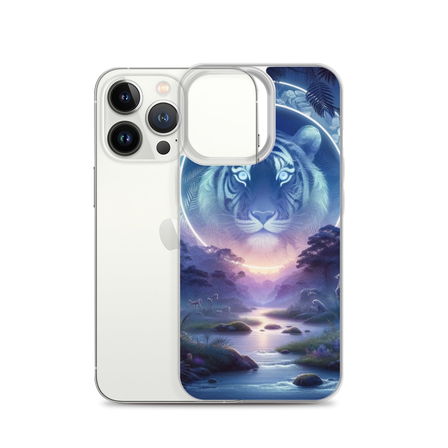 Clear iPhone Case - Mystical Twilight Tiger