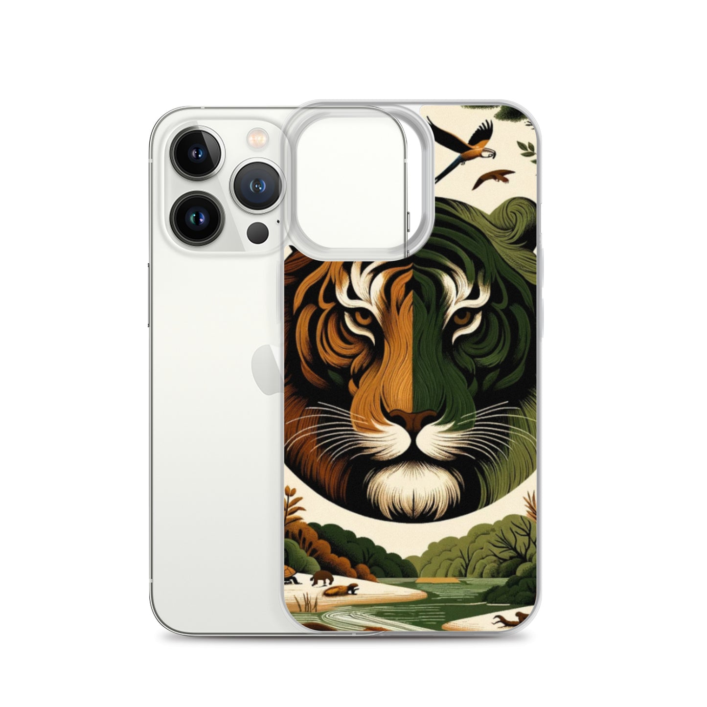 Clear iPhone Case - Earthy & Warm Tiger