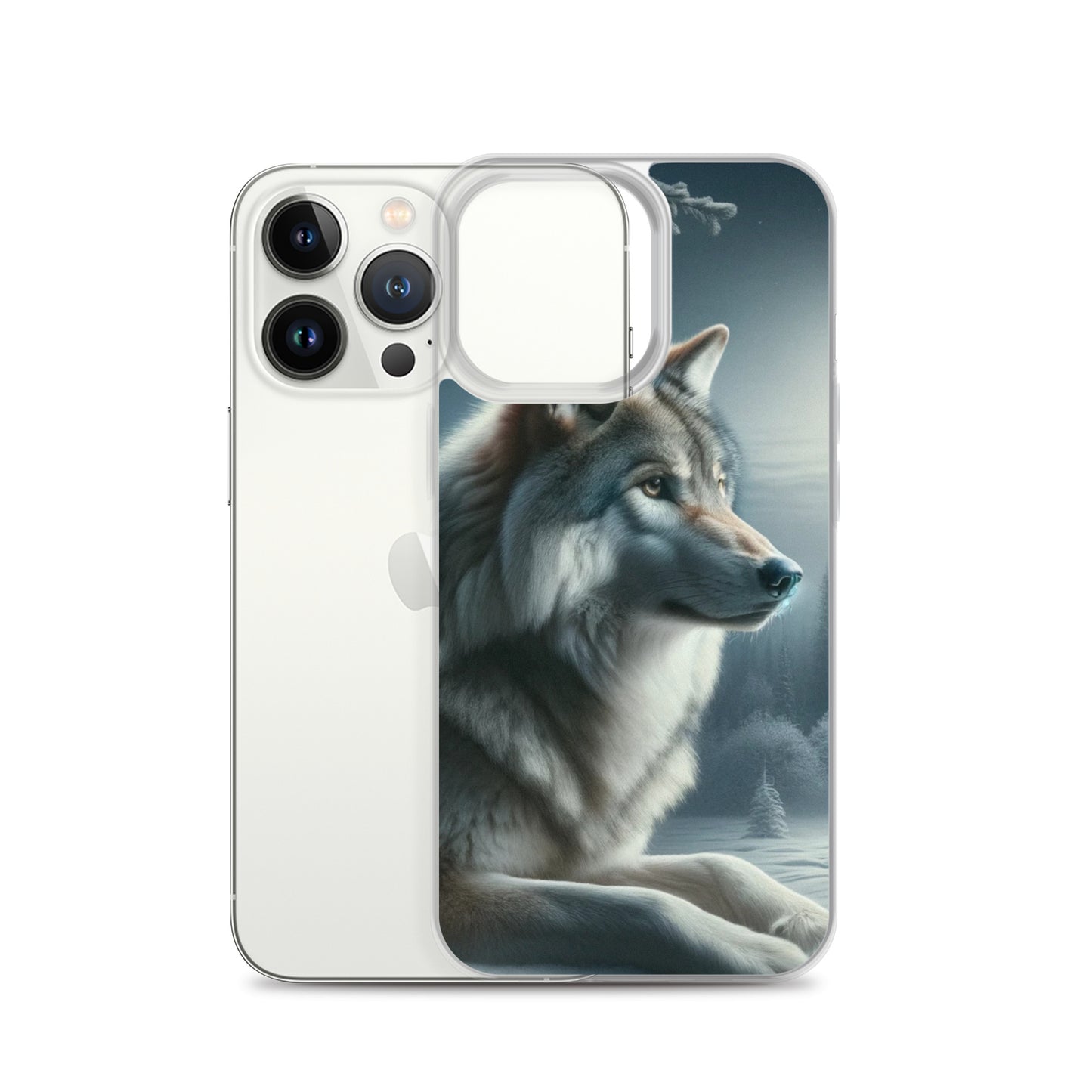 Clear iPhone Case - Wolf at Night