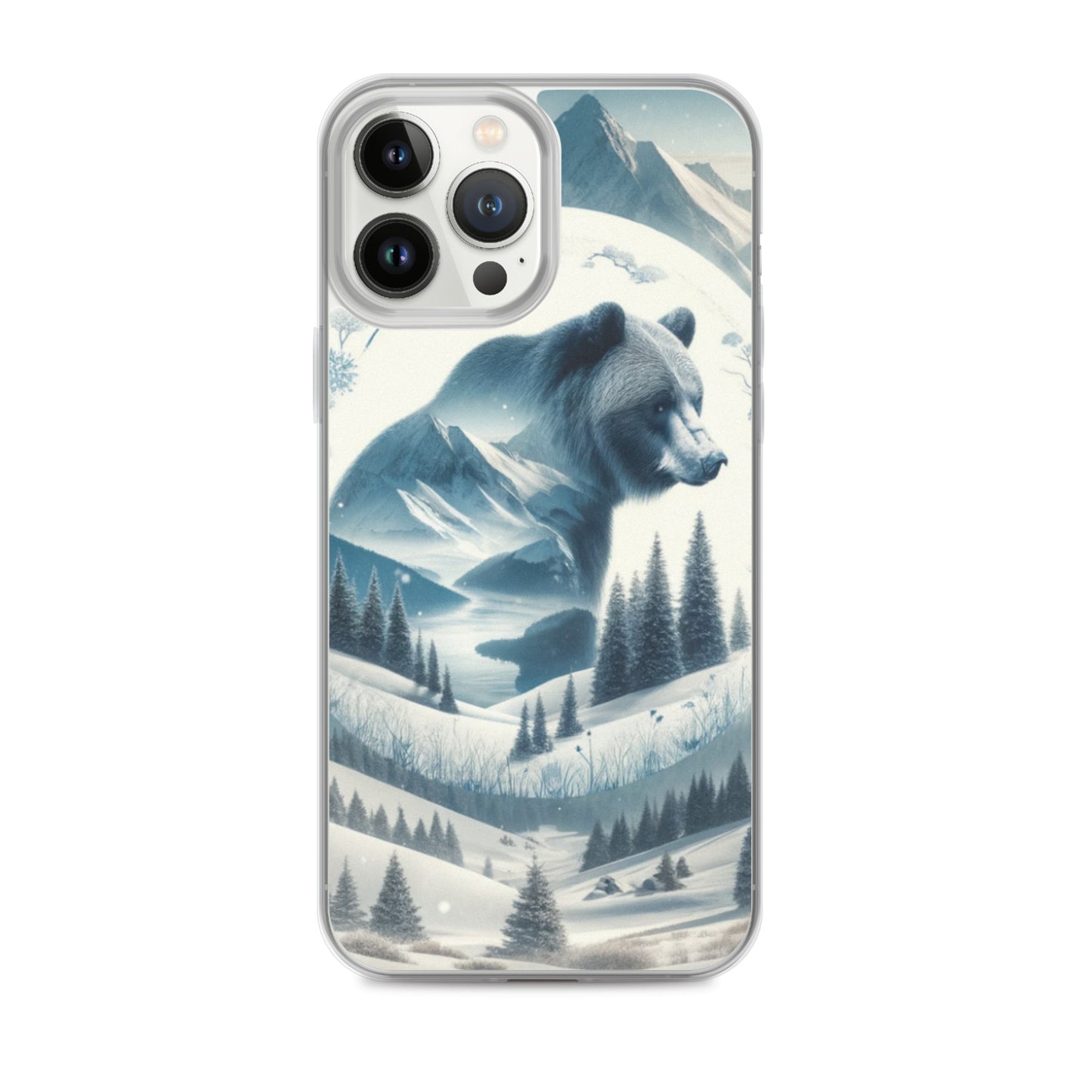 Clear iPhone Case - Snowy Bear