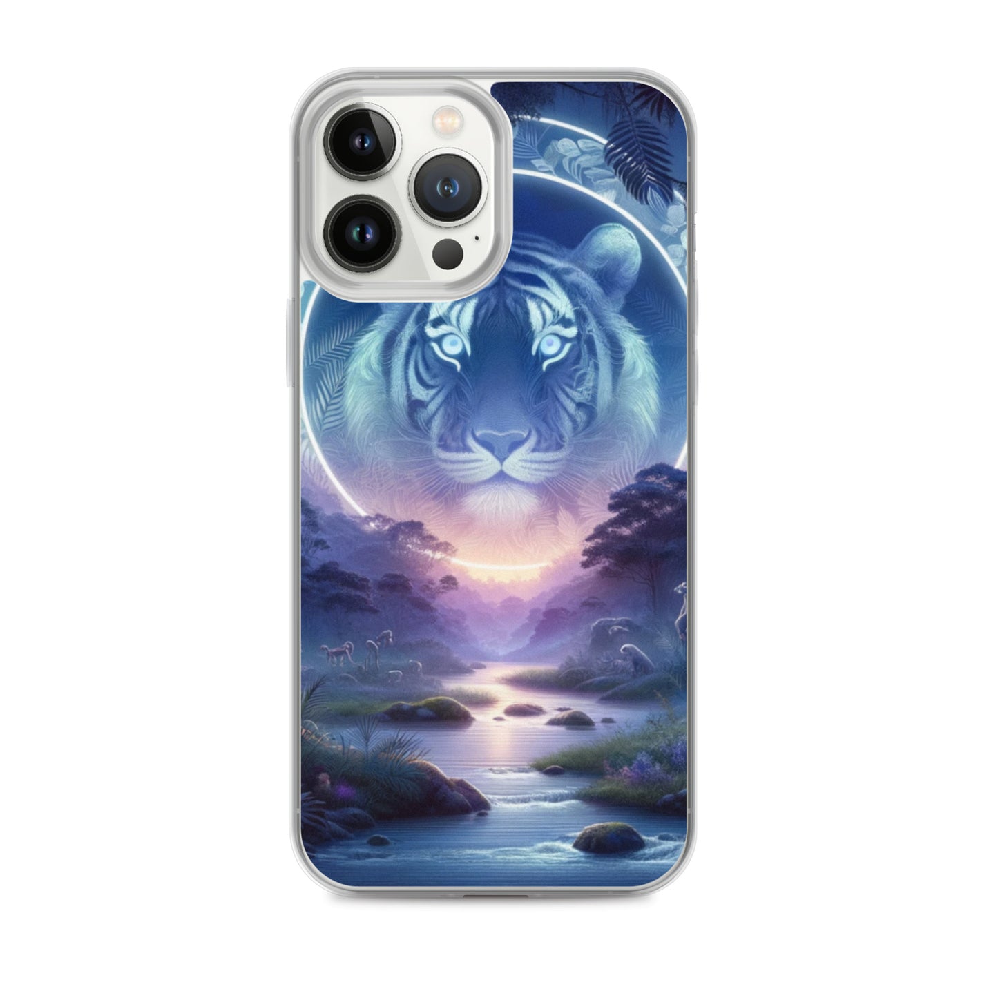Clear iPhone Case - Mystical Twilight Tiger