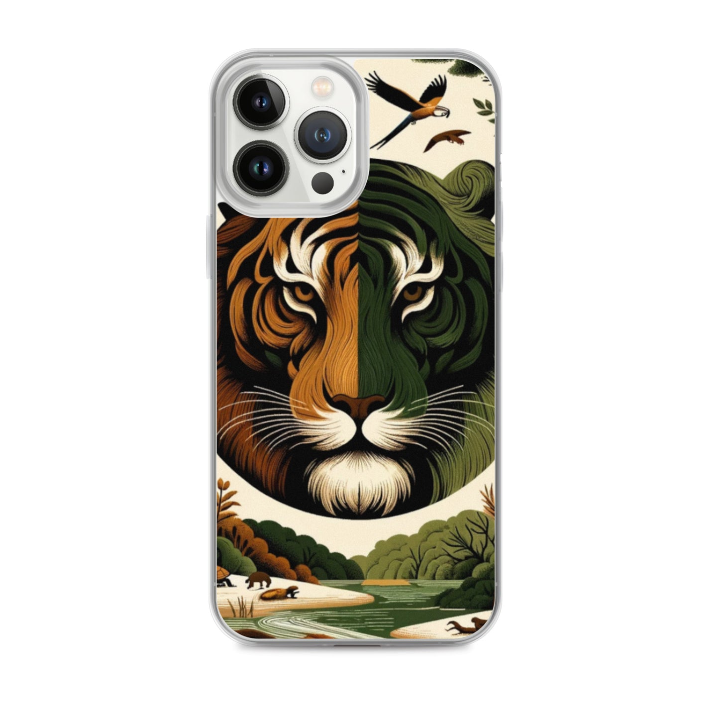 Clear iPhone Case - Earthy & Warm Tiger