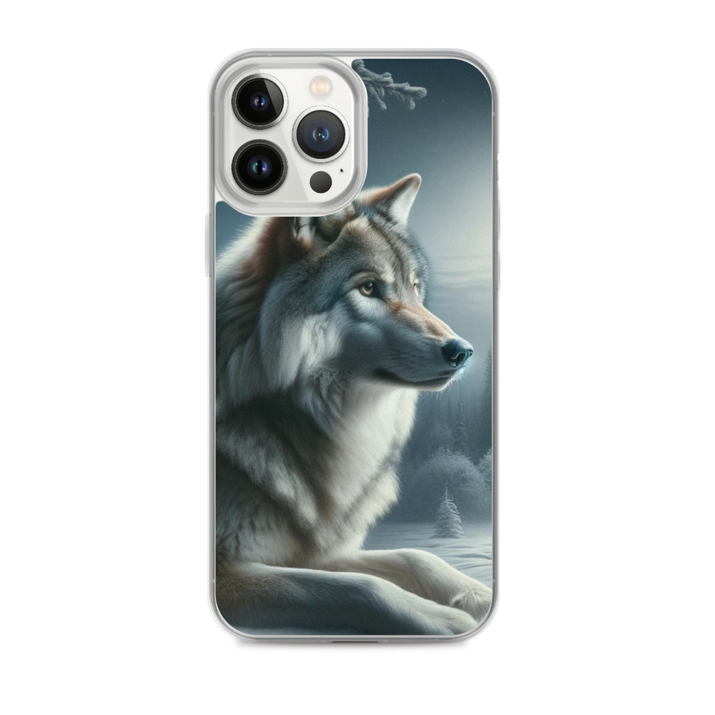 Clear iPhone Case - Wolf at Night