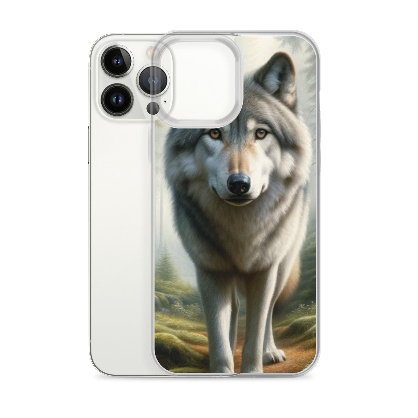 Clear iPhone Case - Forest Wolf