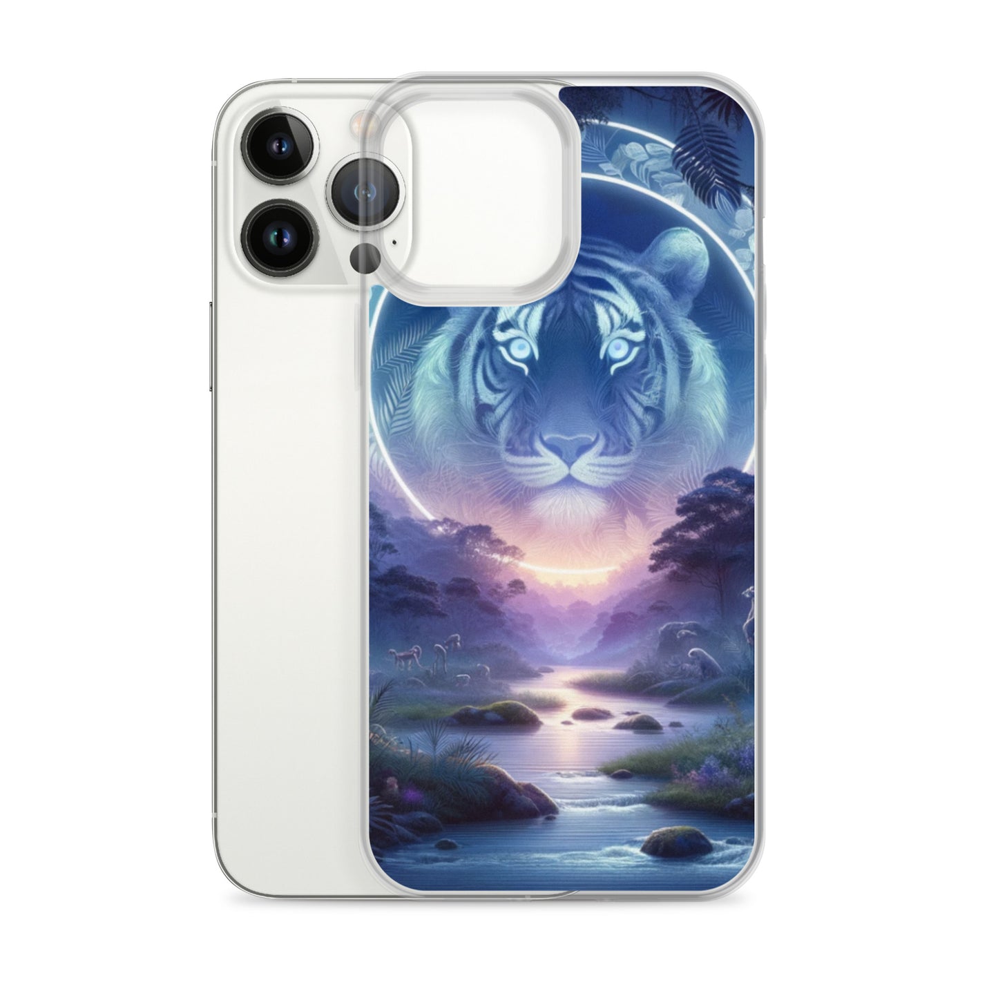 Clear iPhone Case - Mystical Twilight Tiger