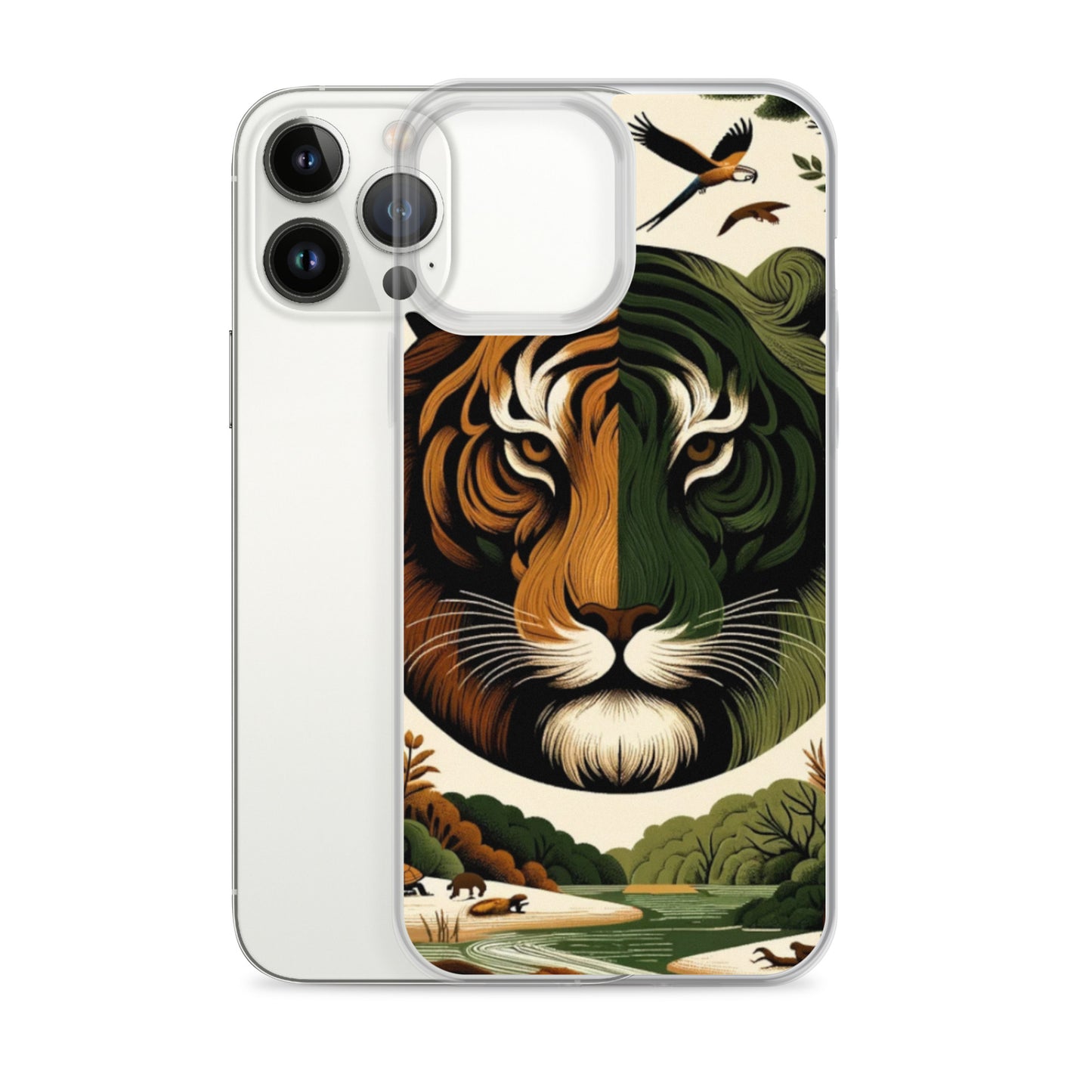 Clear iPhone Case - Earthy & Warm Tiger