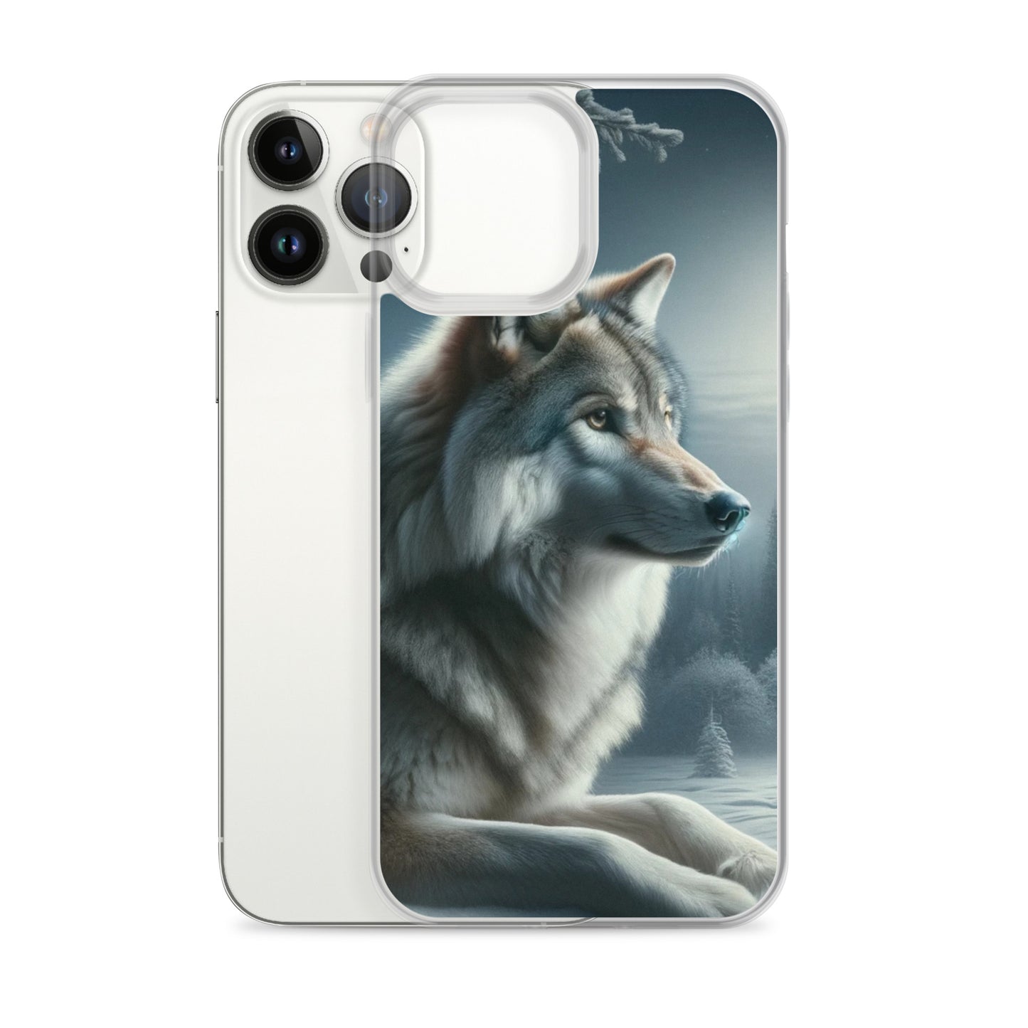 Clear iPhone Case - Wolf at Night