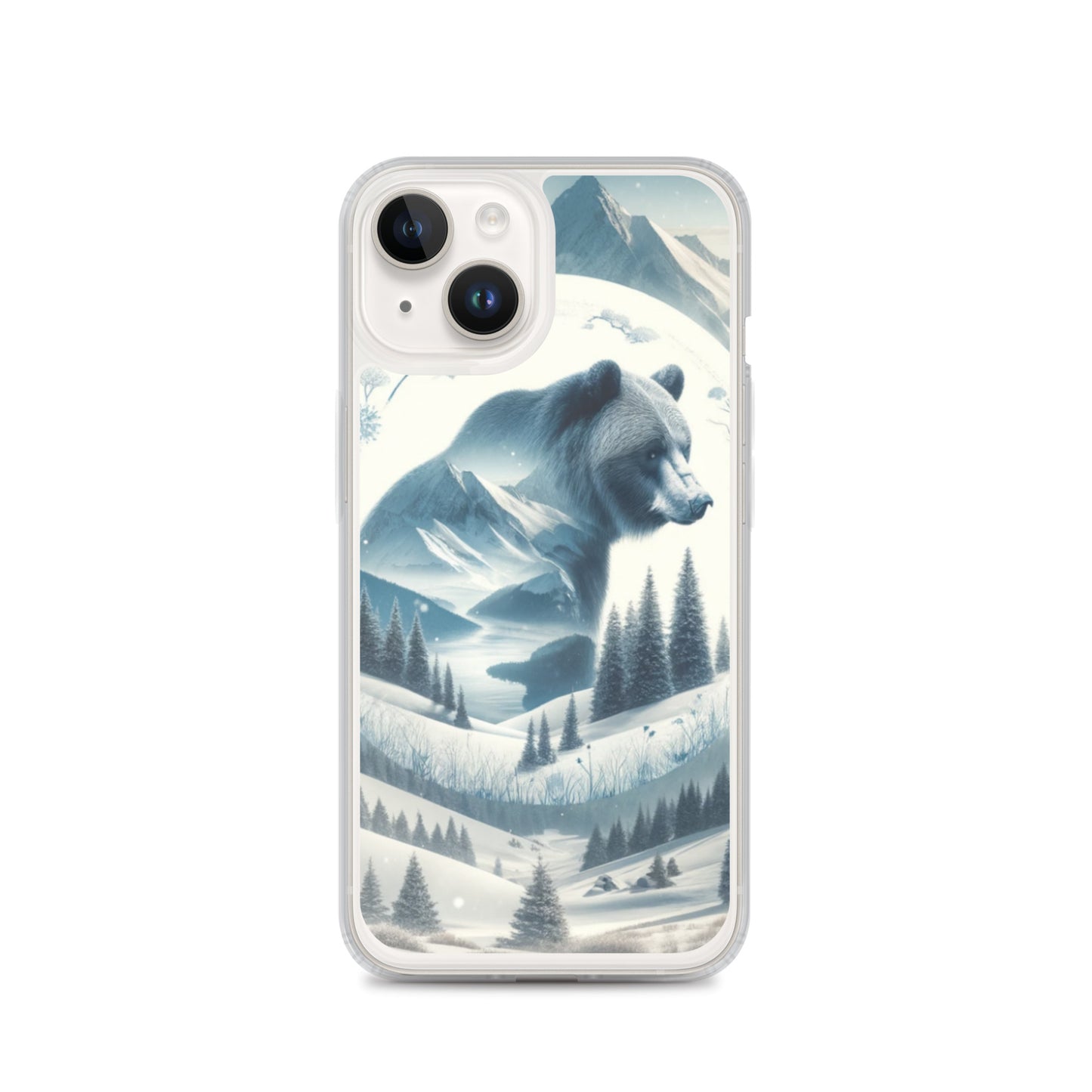 Clear iPhone Case - Snowy Bear