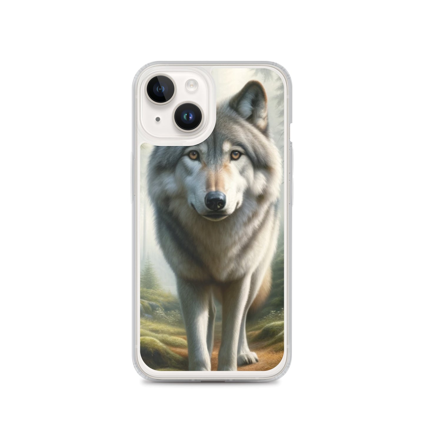 Clear iPhone Case - Forest Wolf
