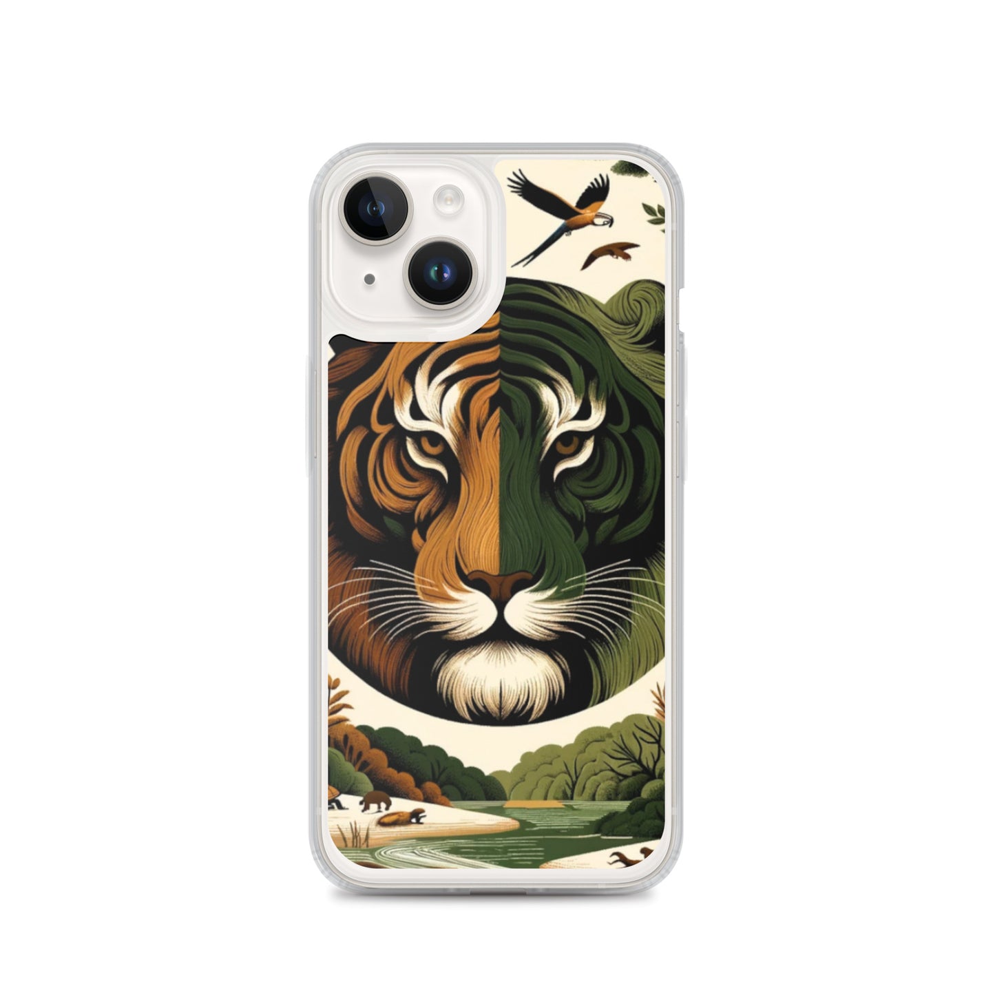 Clear iPhone Case - Earthy & Warm Tiger