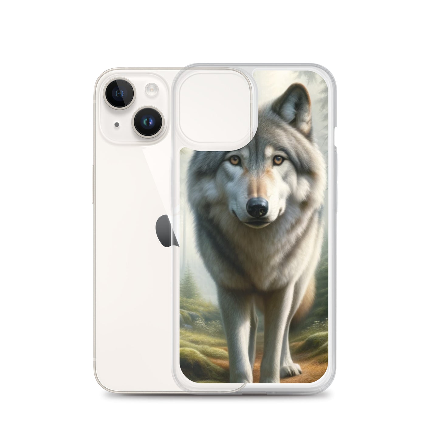 Clear iPhone Case - Forest Wolf