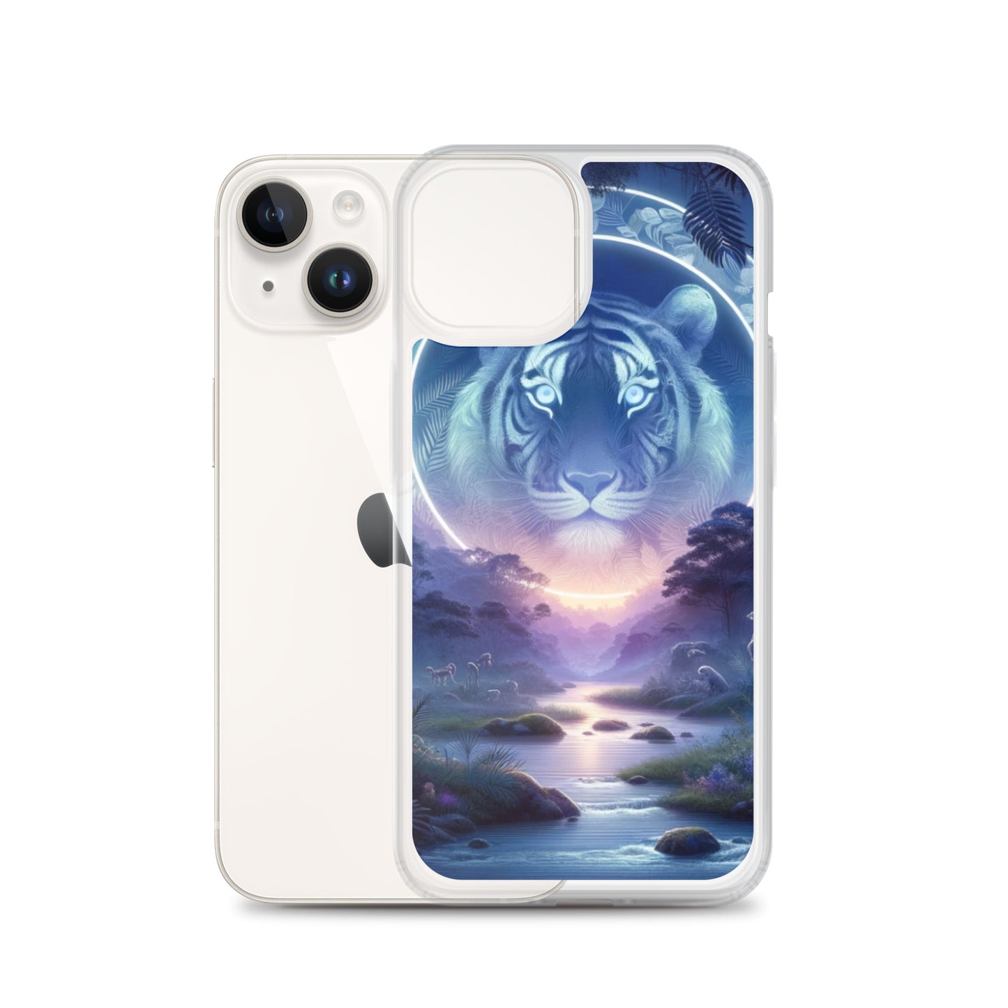 Clear iPhone Case - Mystical Twilight Tiger