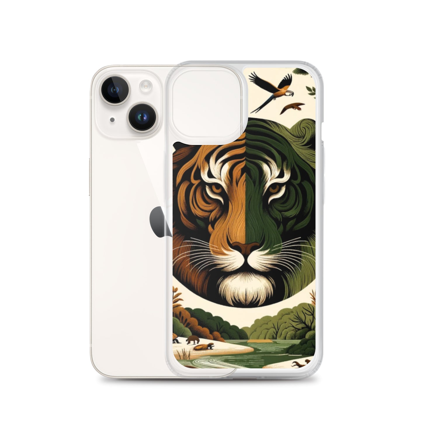 Clear iPhone Case - Earthy & Warm Tiger