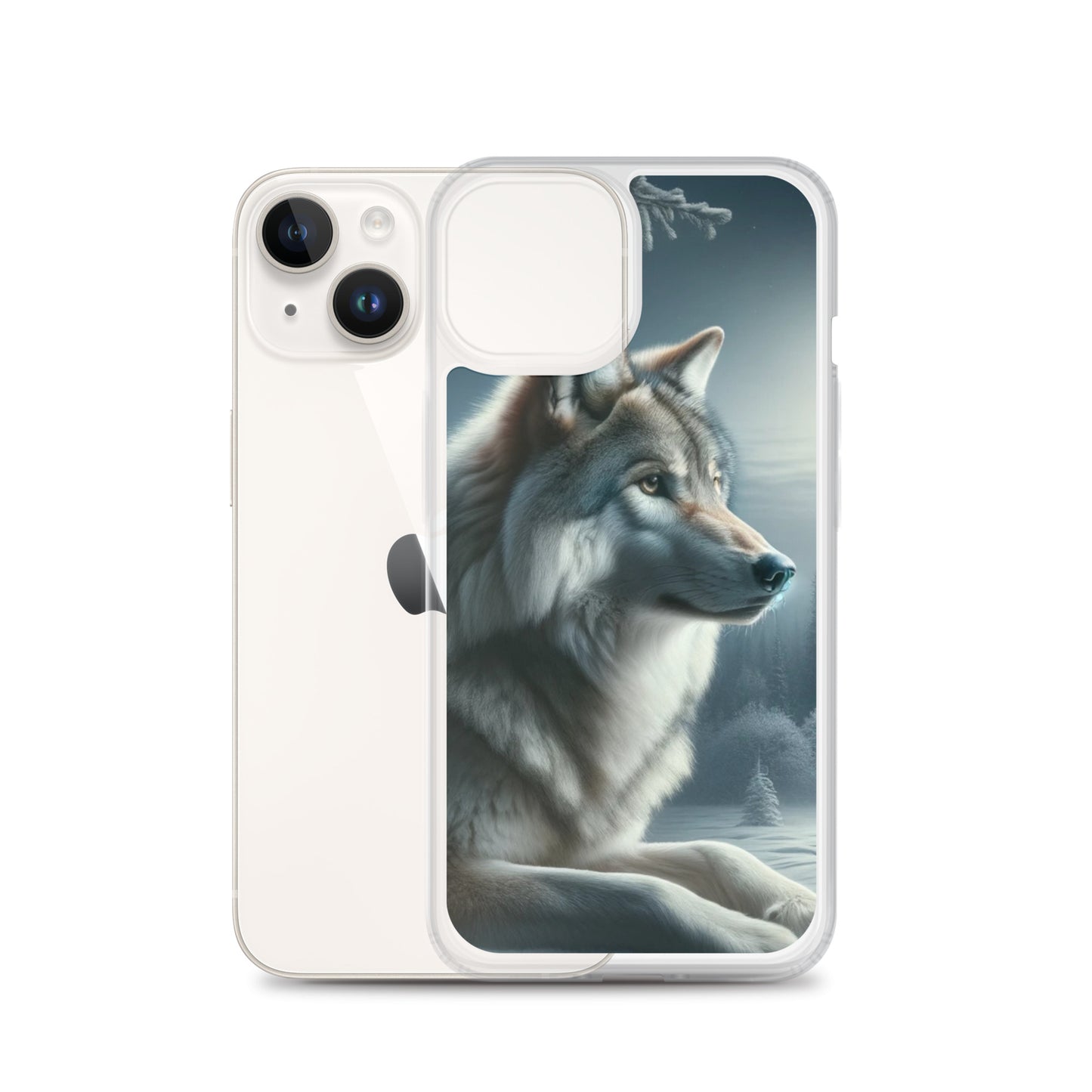 Clear iPhone Case - Wolf at Night