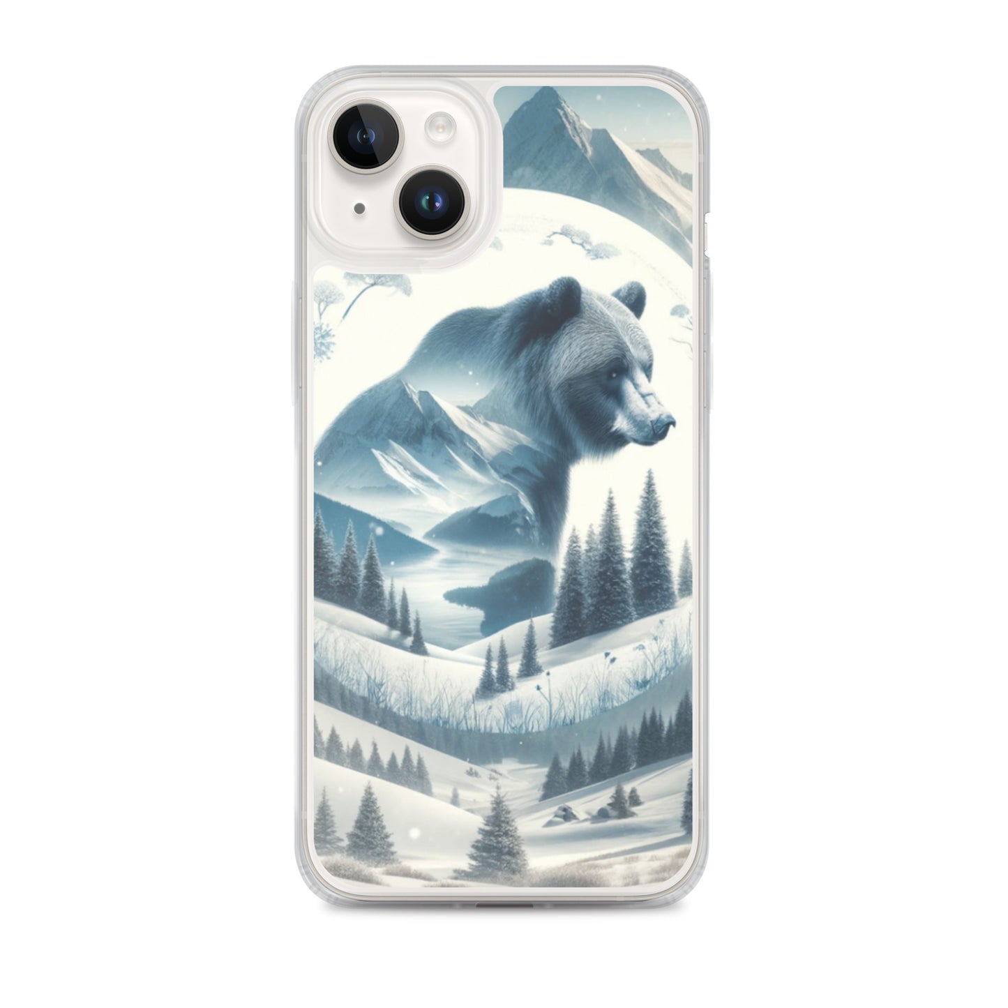 Clear iPhone Case - Snowy Bear