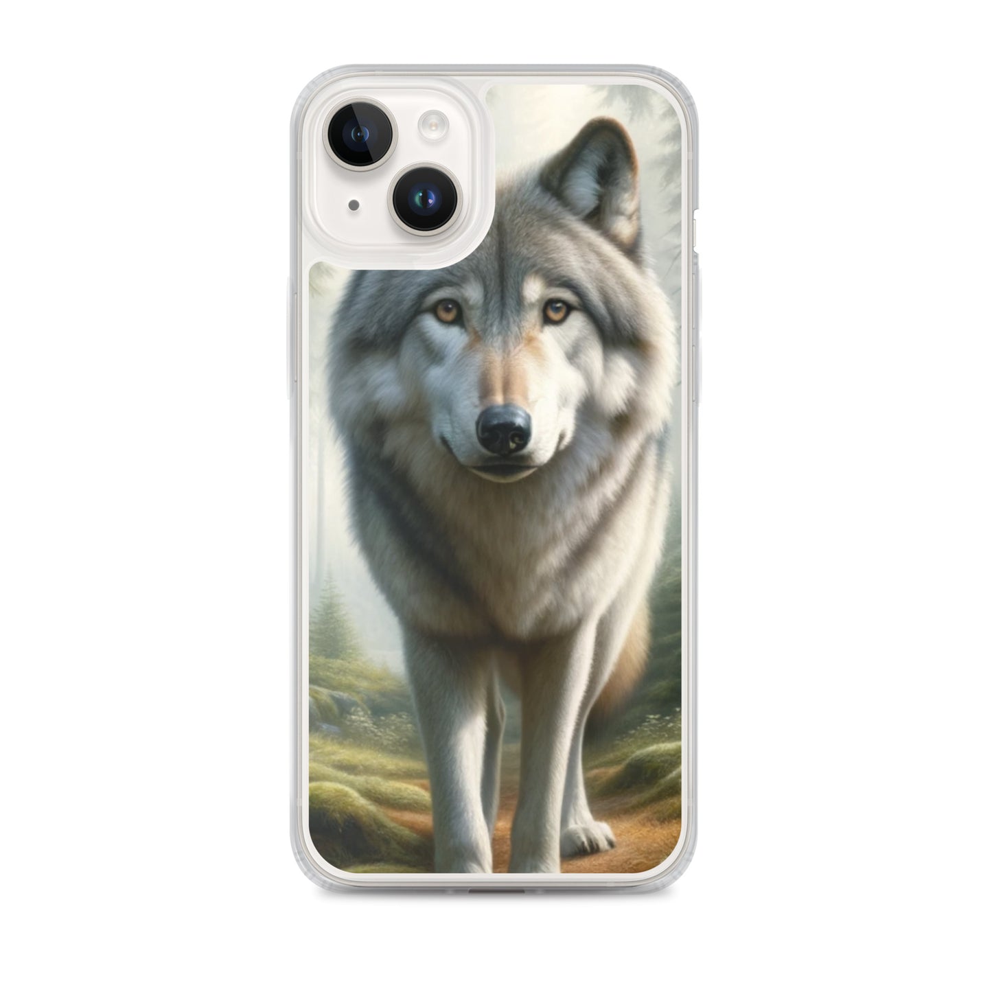 Clear iPhone Case - Forest Wolf