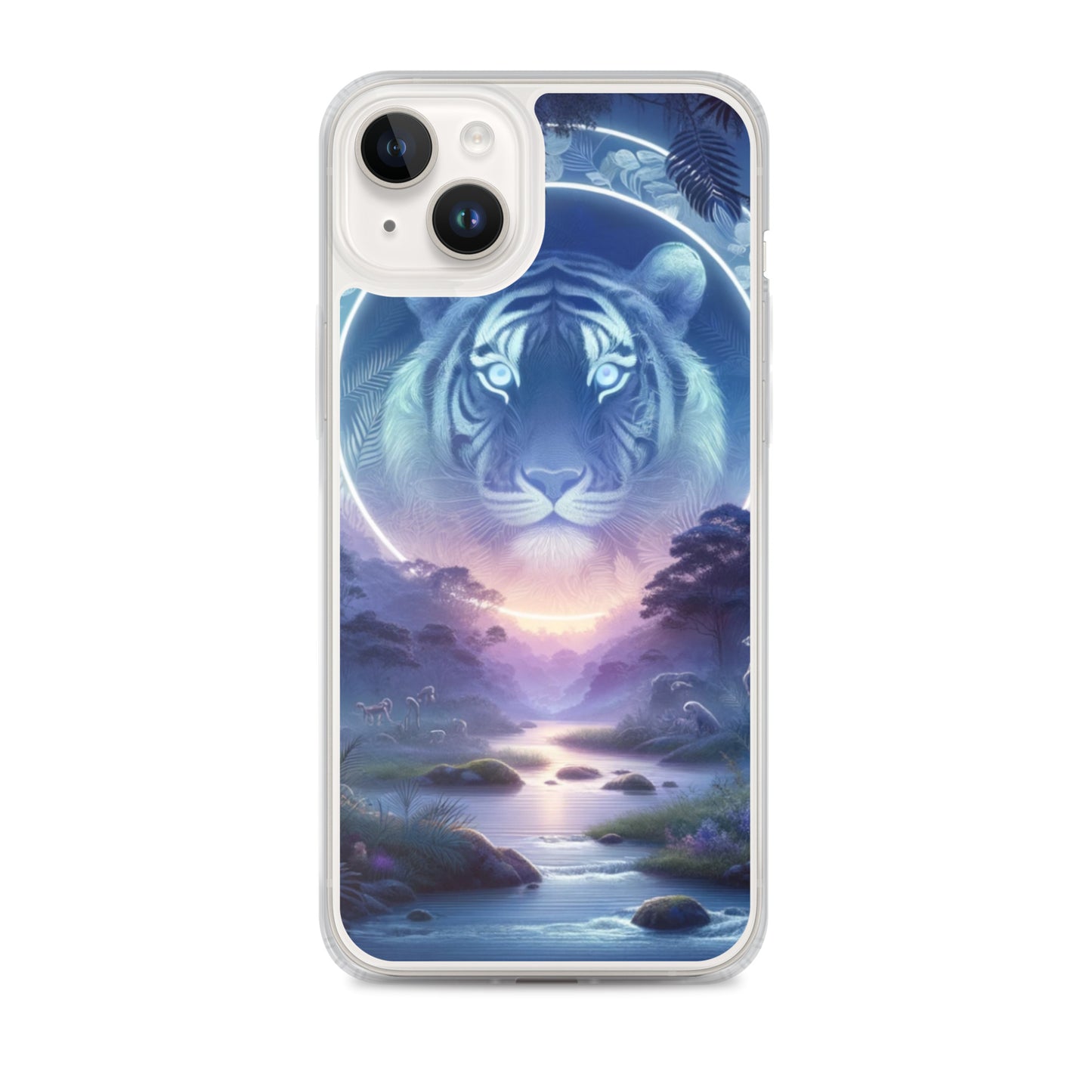 Clear iPhone Case - Mystical Twilight Tiger