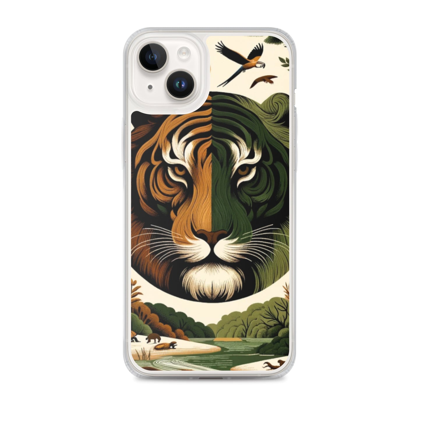 Clear iPhone Case - Earthy & Warm Tiger