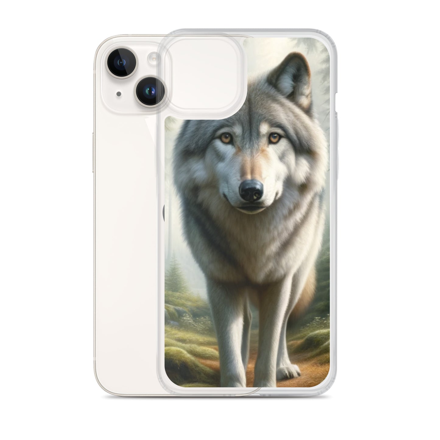 Clear iPhone Case - Forest Wolf
