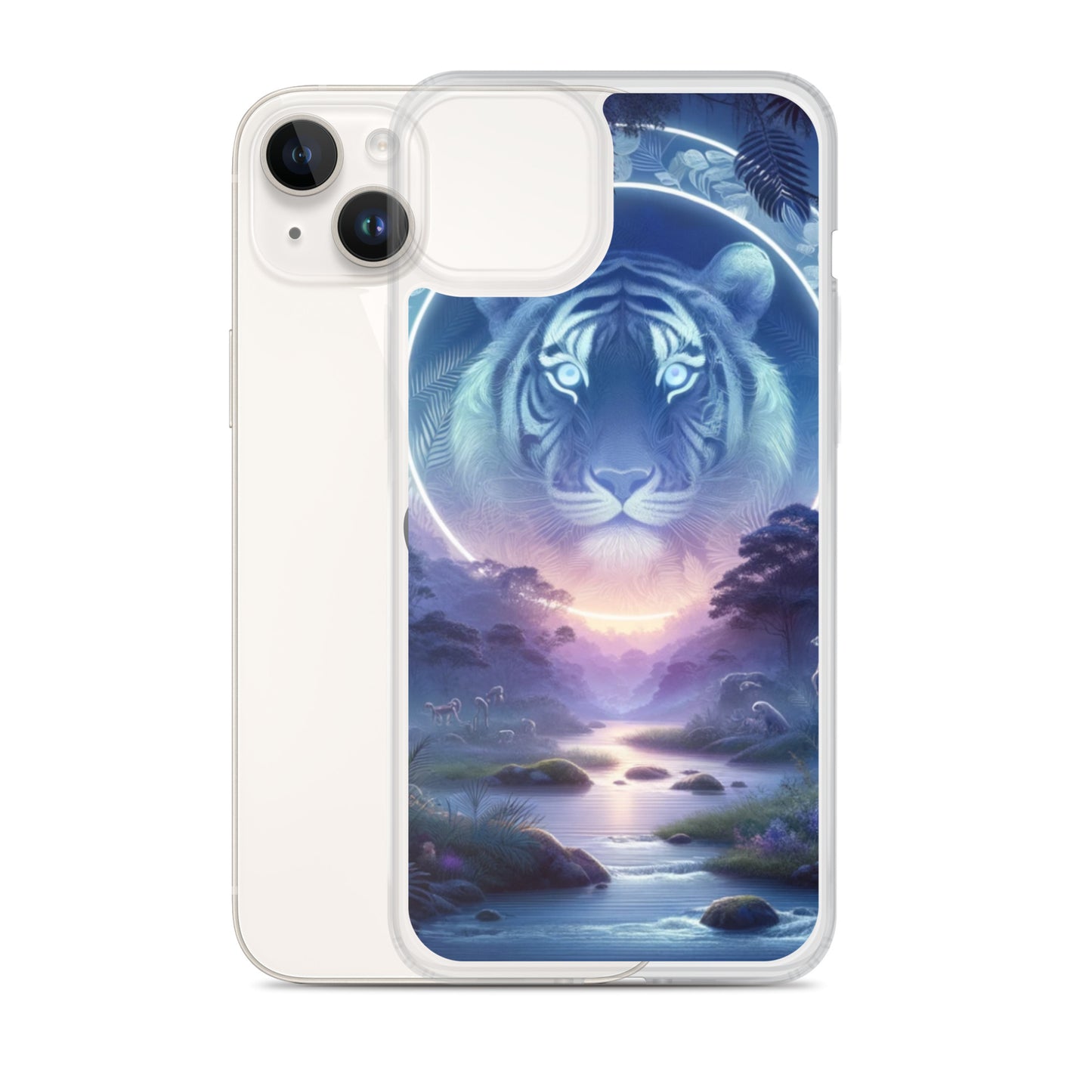 Clear iPhone Case - Mystical Twilight Tiger