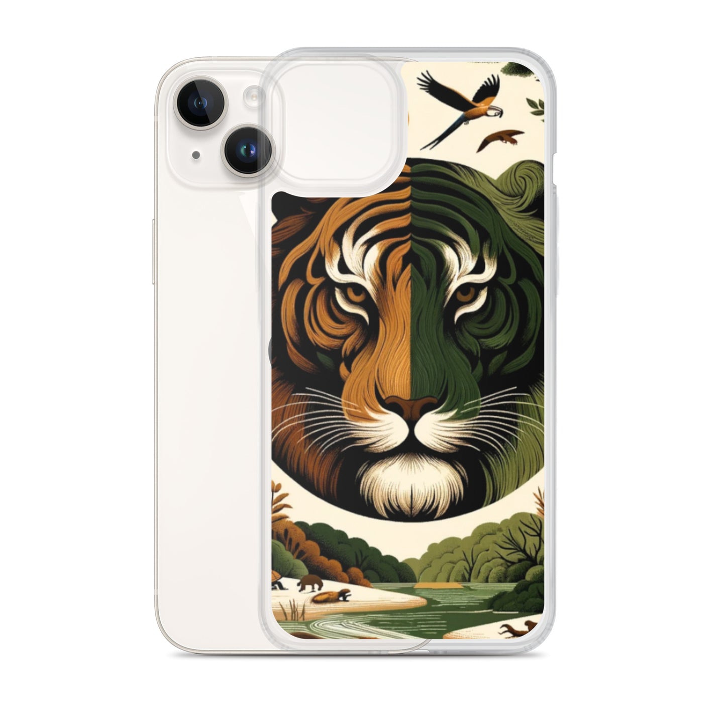 Clear iPhone Case - Earthy & Warm Tiger
