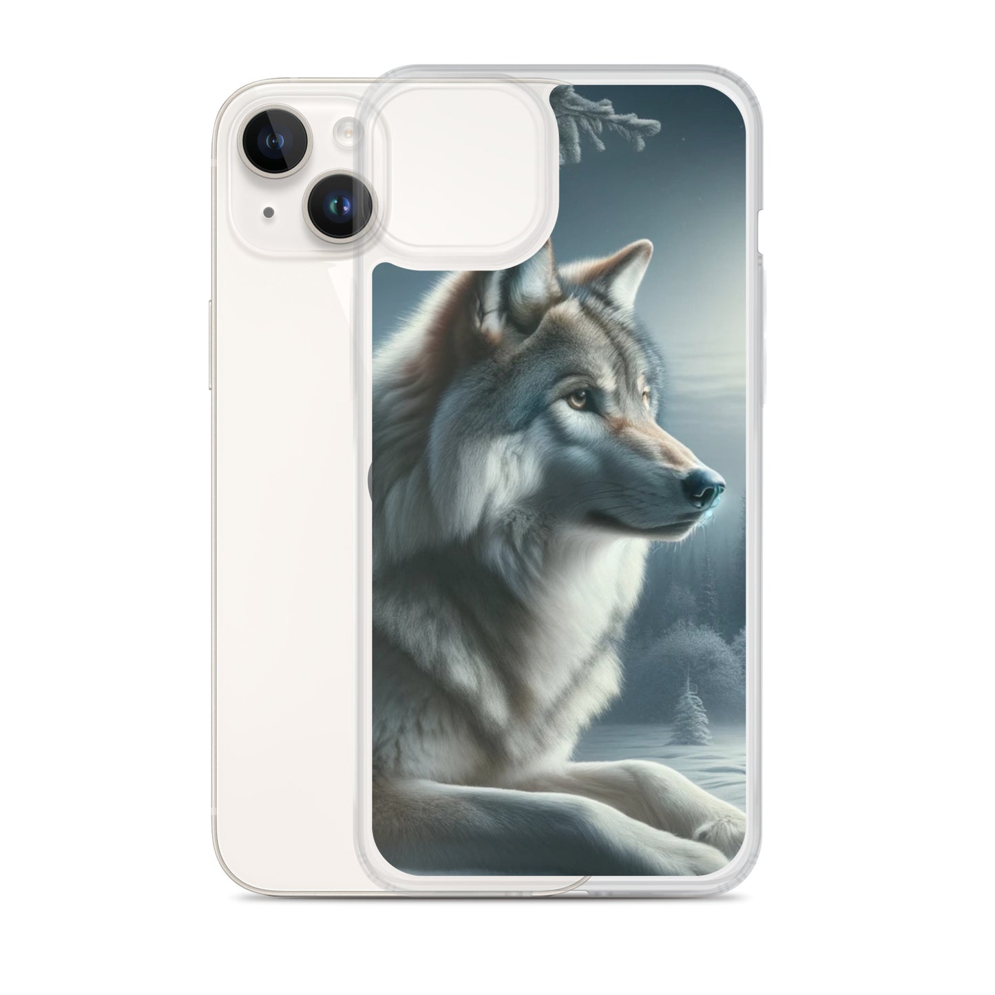 Clear iPhone Case - Wolf at Night