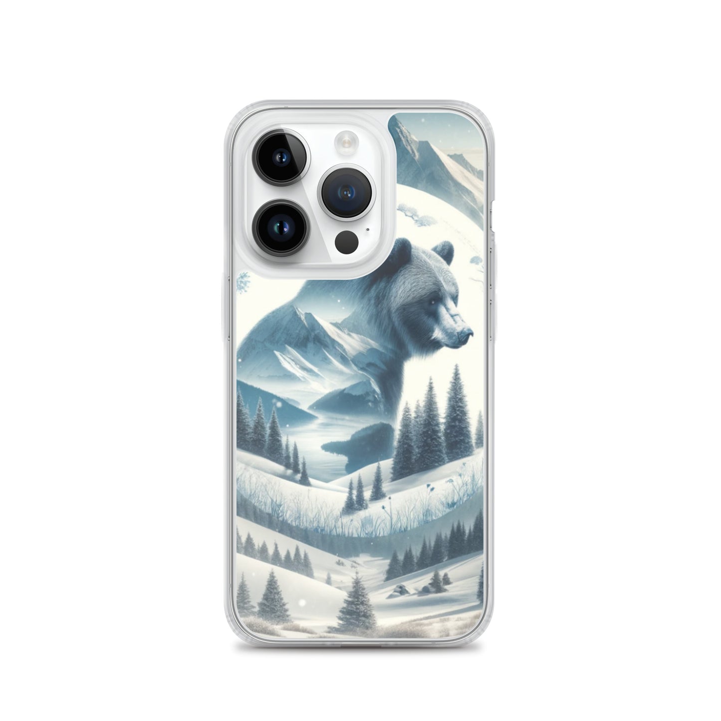 Clear iPhone Case - Snowy Bear