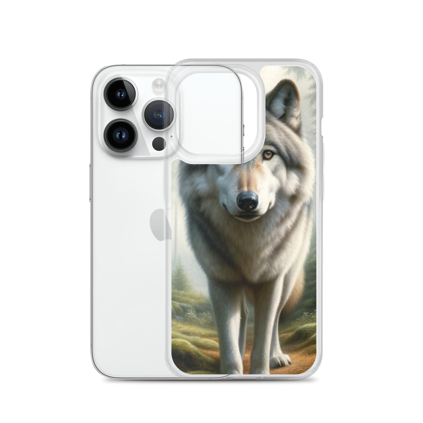 Clear iPhone Case - Forest Wolf
