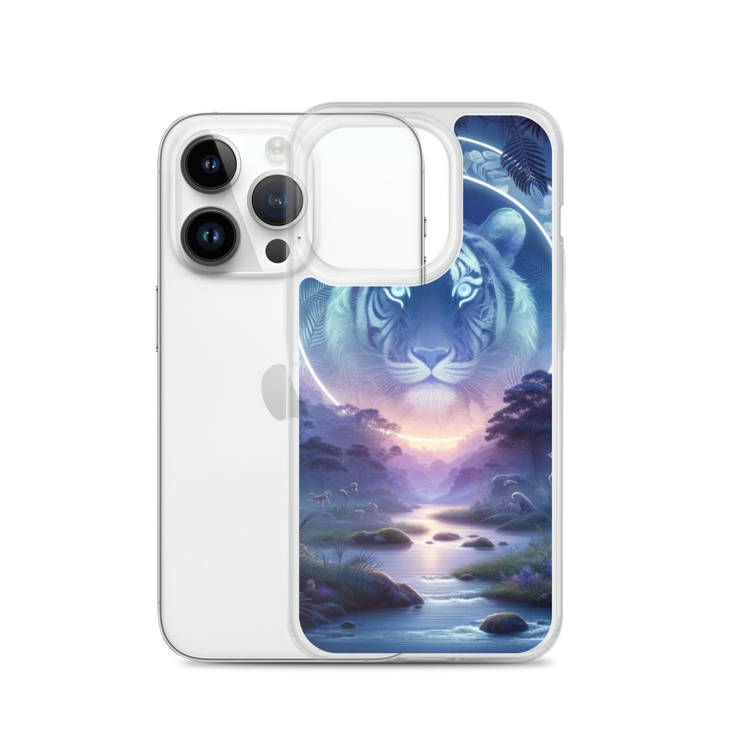 Clear iPhone Case - Mystical Twilight Tiger