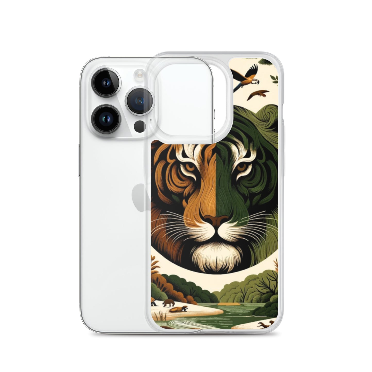 Clear iPhone Case - Earthy & Warm Tiger