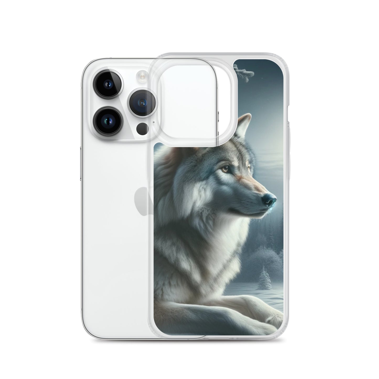 Clear iPhone Case - Wolf at Night