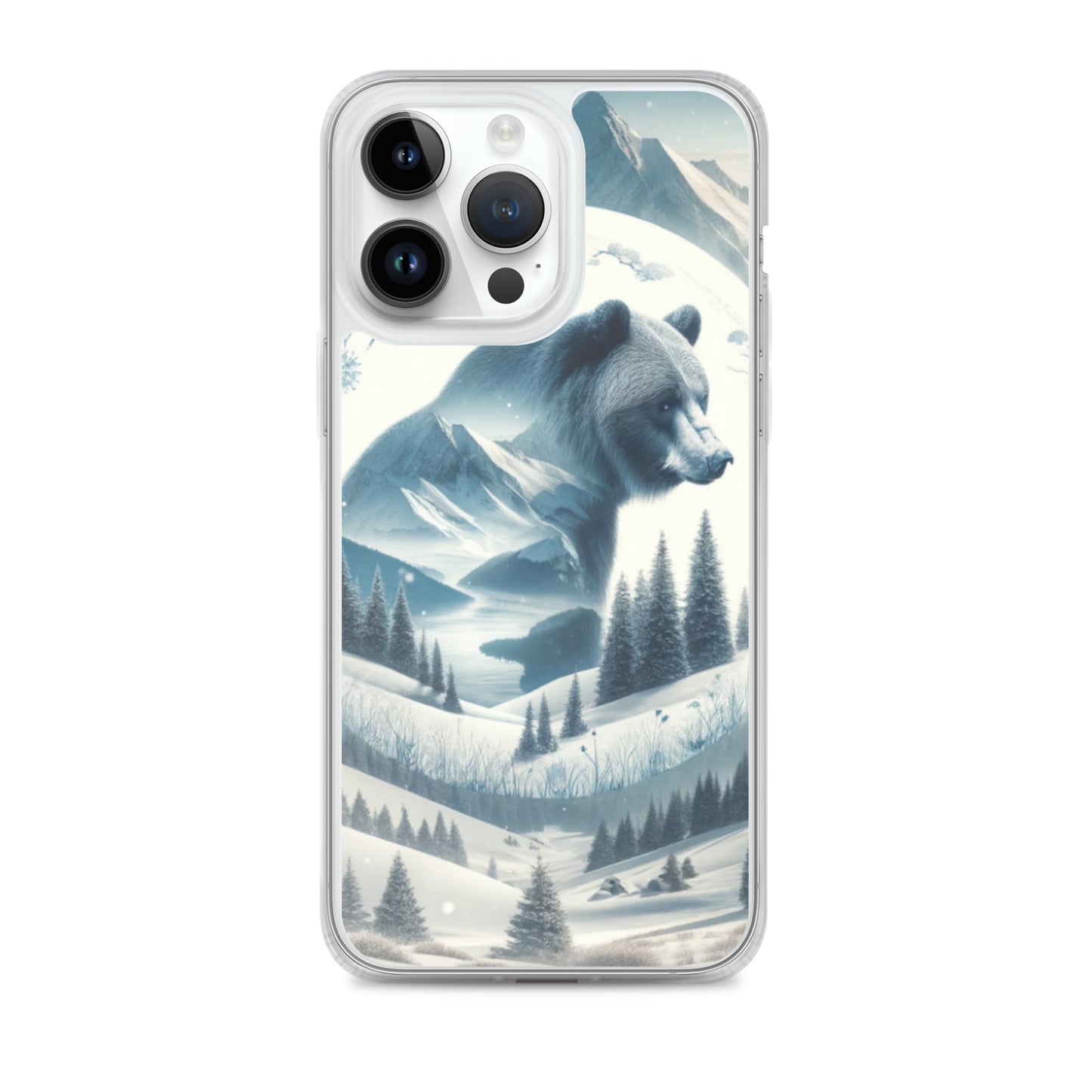Clear iPhone Case - Snowy Bear