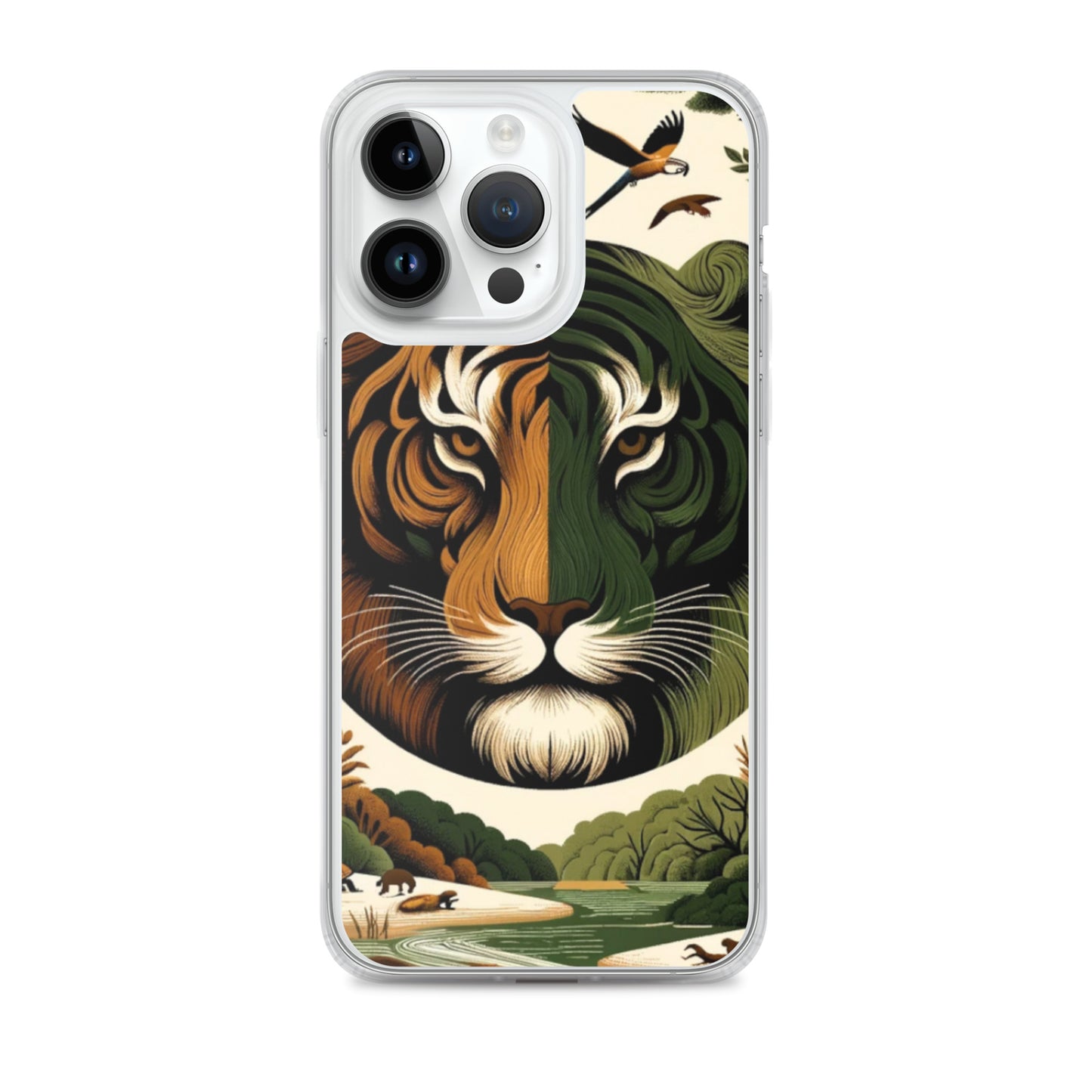 Clear iPhone Case - Earthy & Warm Tiger
