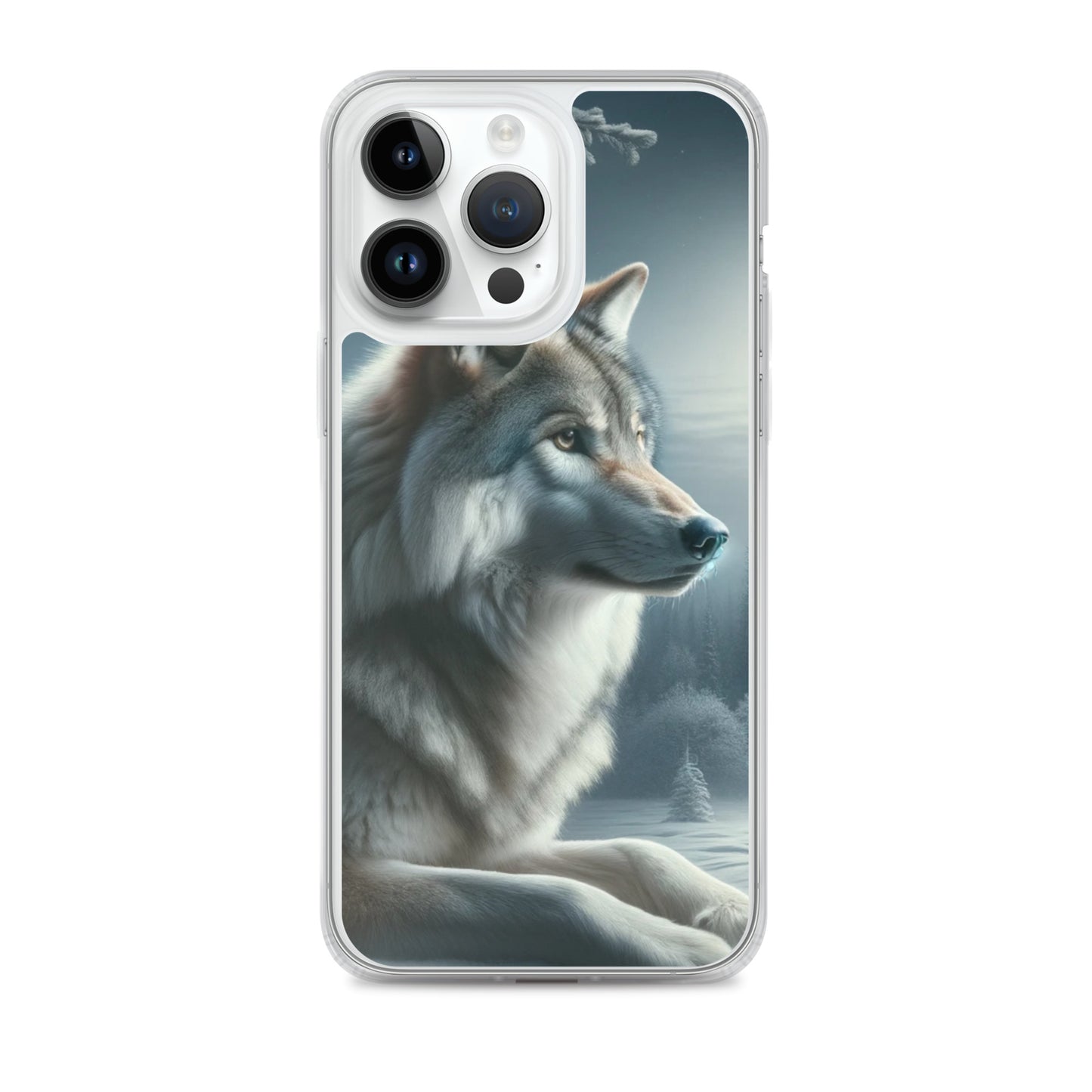 Clear iPhone Case - Wolf at Night
