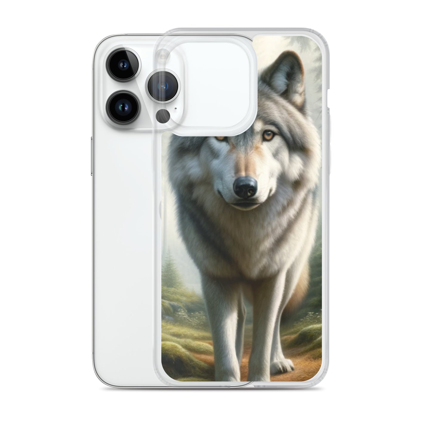 Clear iPhone Case - Forest Wolf